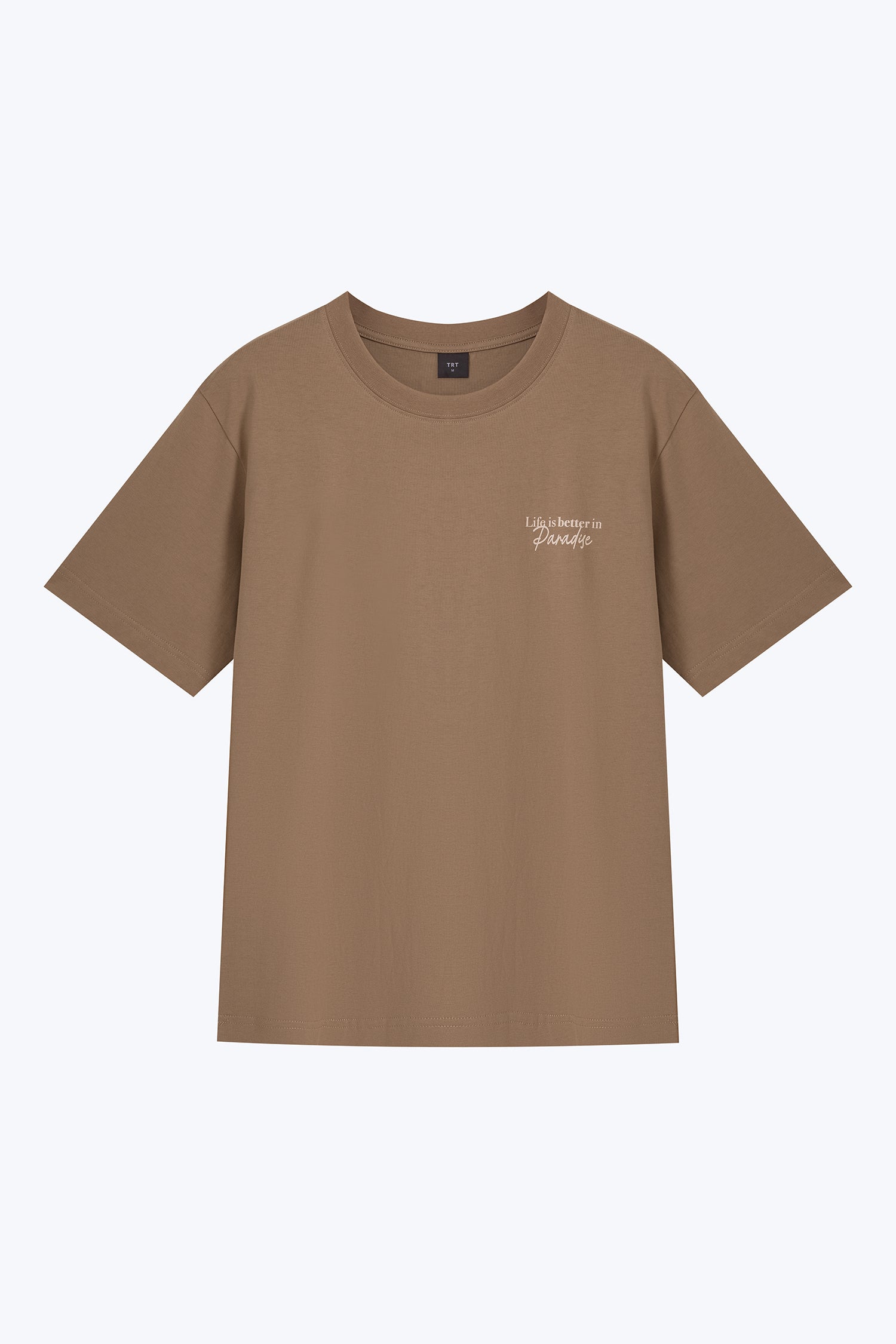 Jersey "Paradise" Graphic Tee - Olive Brown