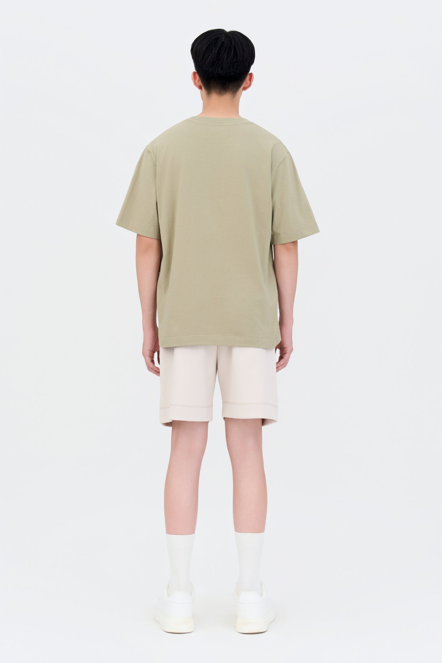 Jersey "Slow Days In The Sun" Embroidery Tee - Sage