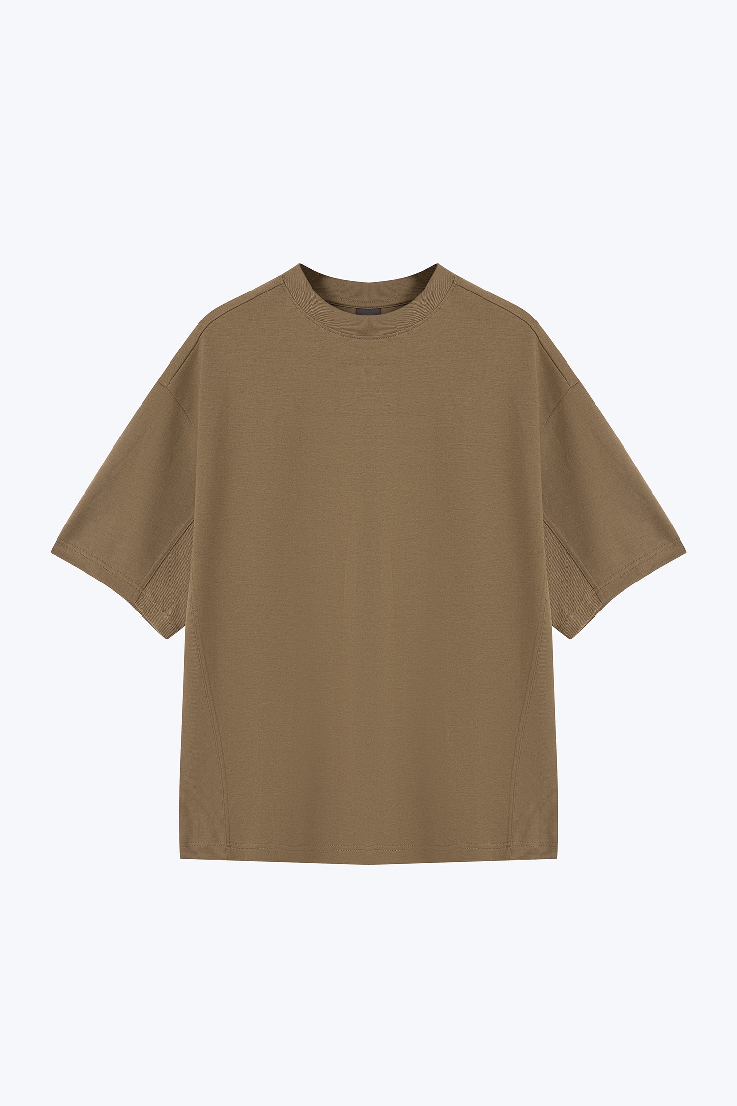 (C) Oversized Waffle Panel Tee - Olive
