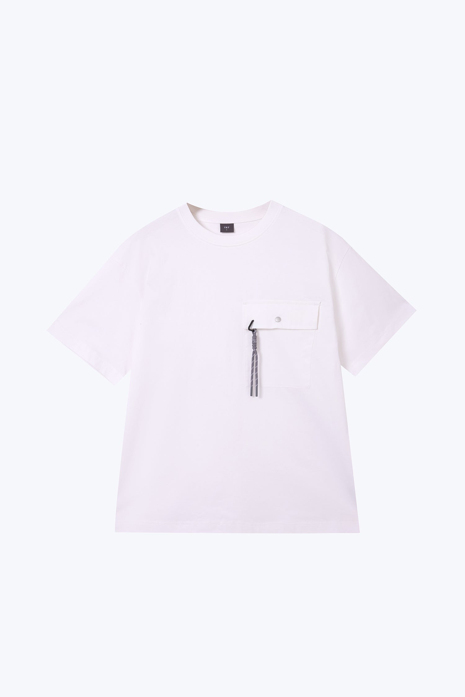 (C) Oversized Utility Pocket Tee - Cream