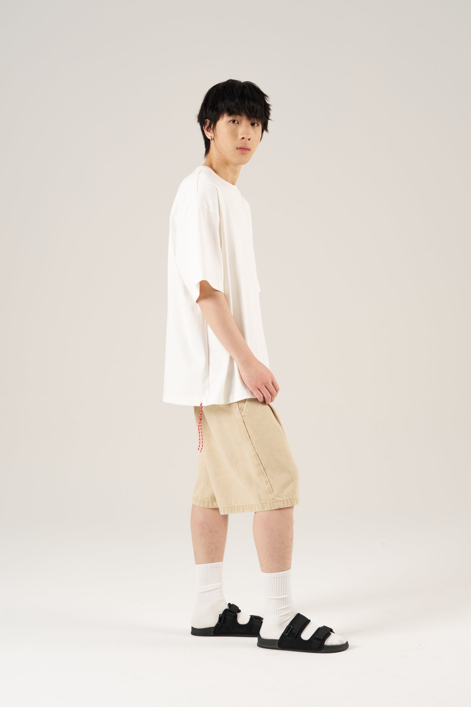 Oversized Paracord Tee - Cream