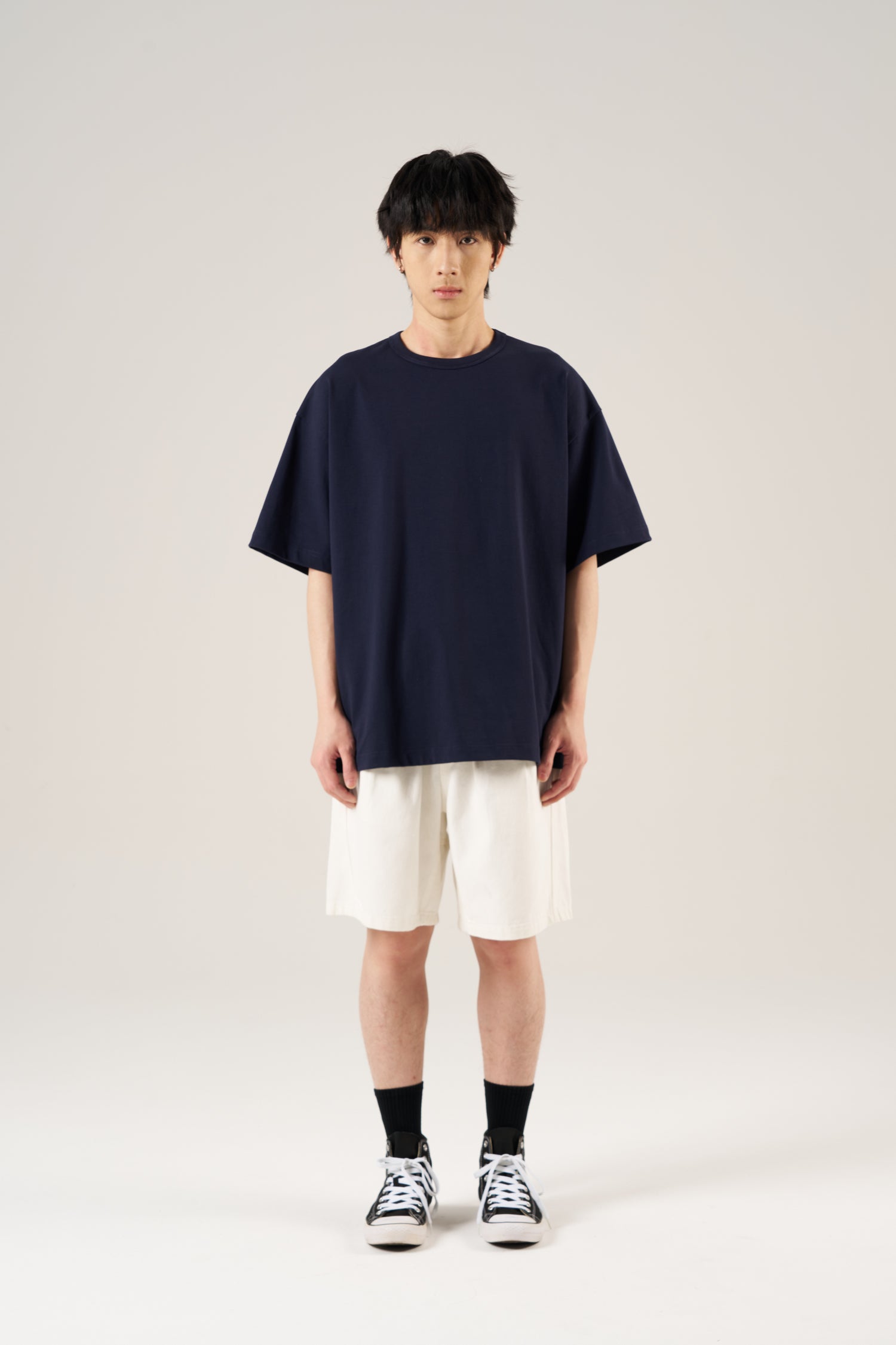 Oversized Paracord Tee - Navy