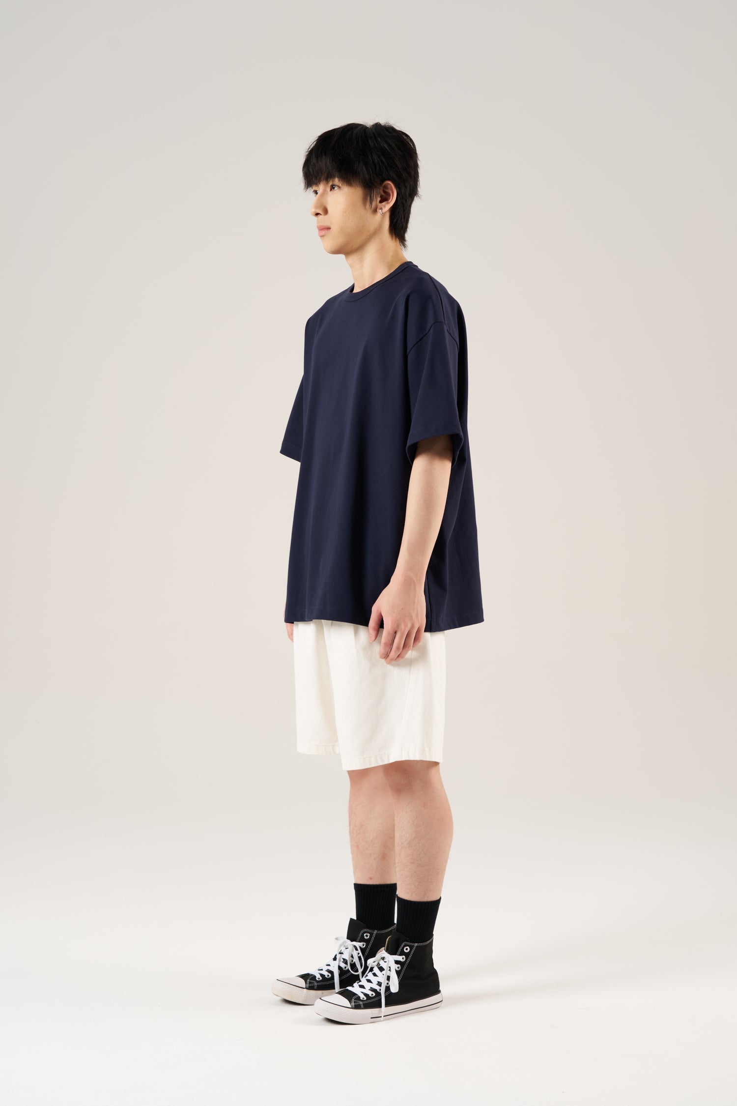 Oversized Paracord Tee - Navy
