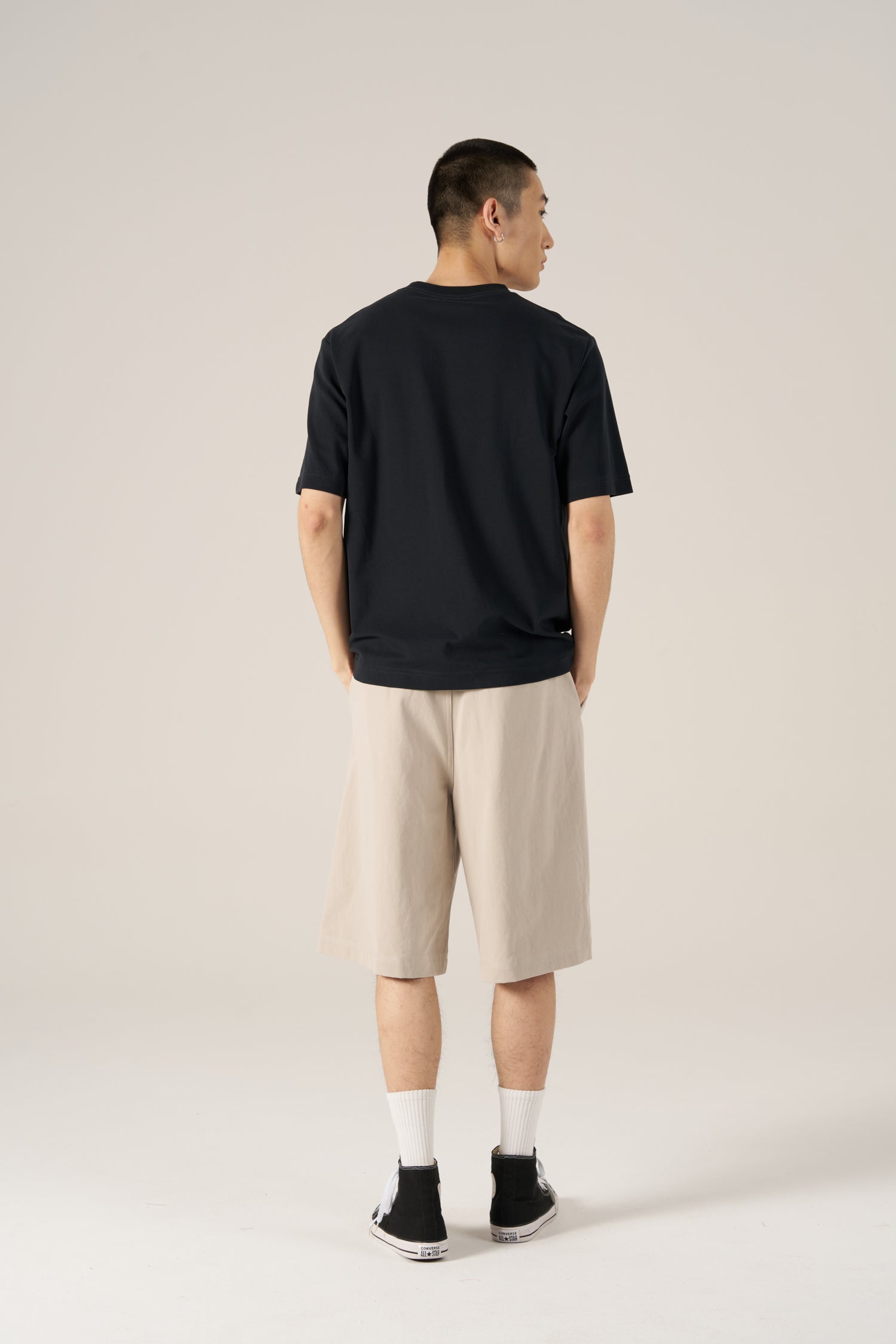 (A) Crew Neck Tee - Navy