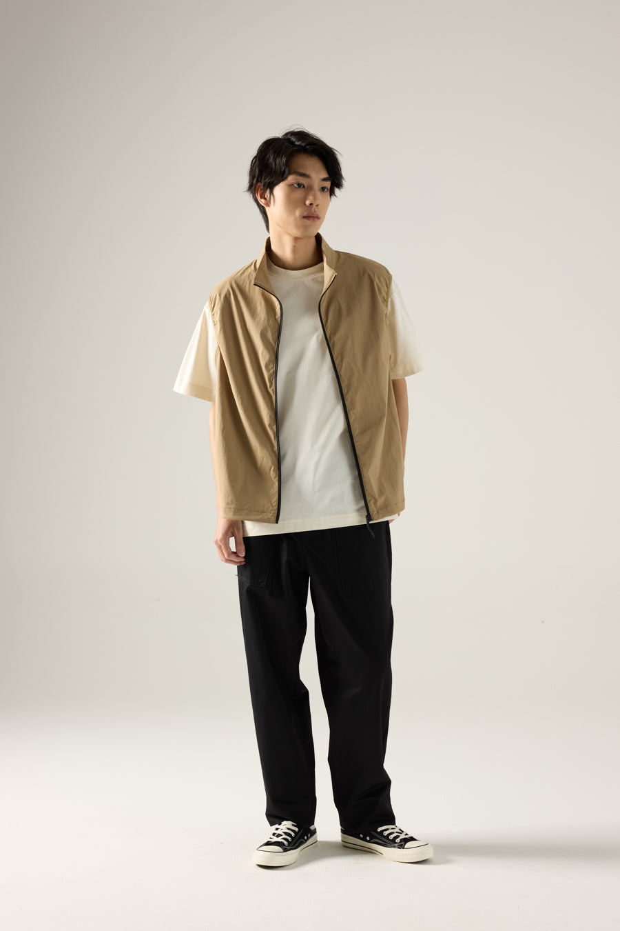 Zip-Up Utility Vest - Olive