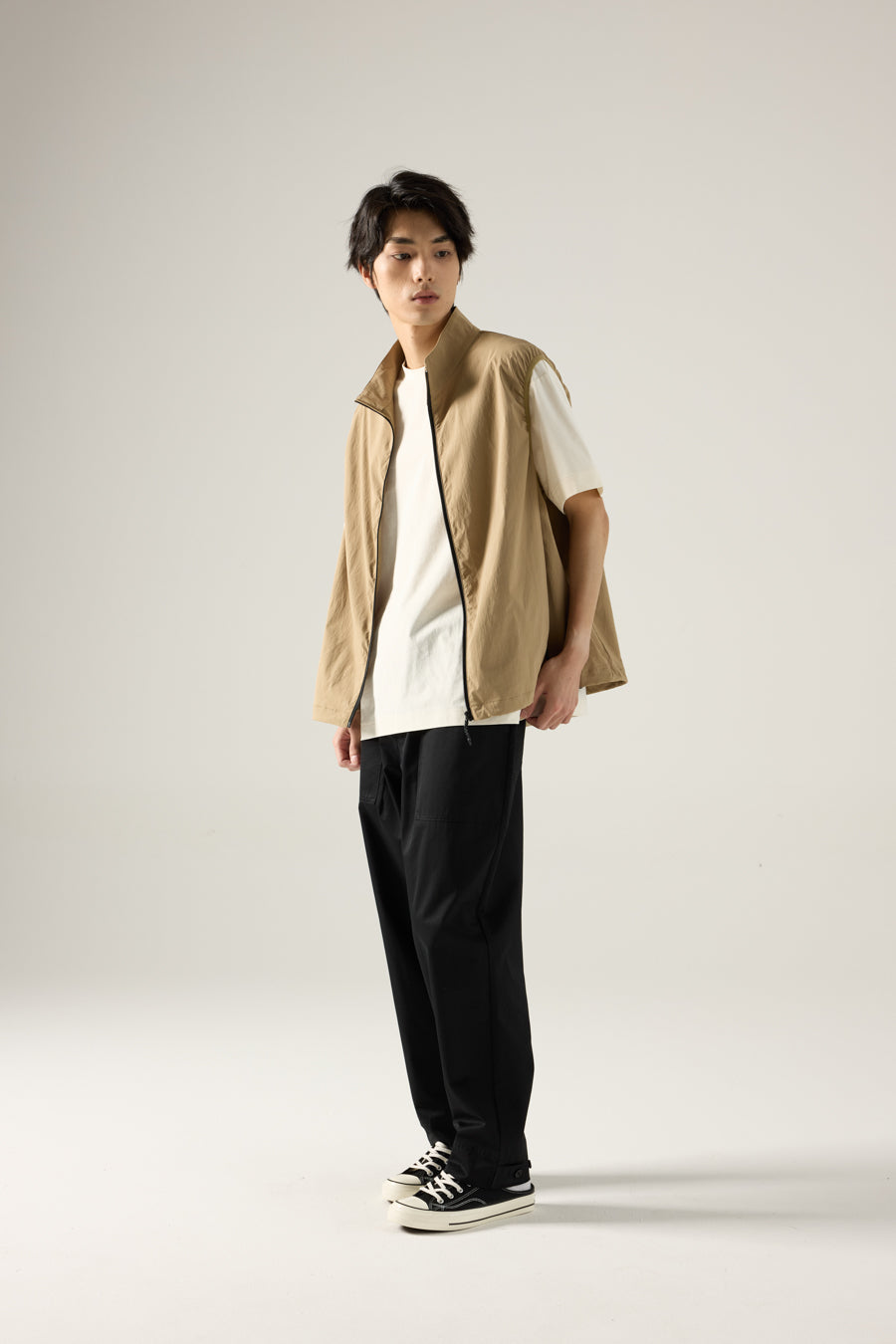 Zip-Up Utility Vest - Olive