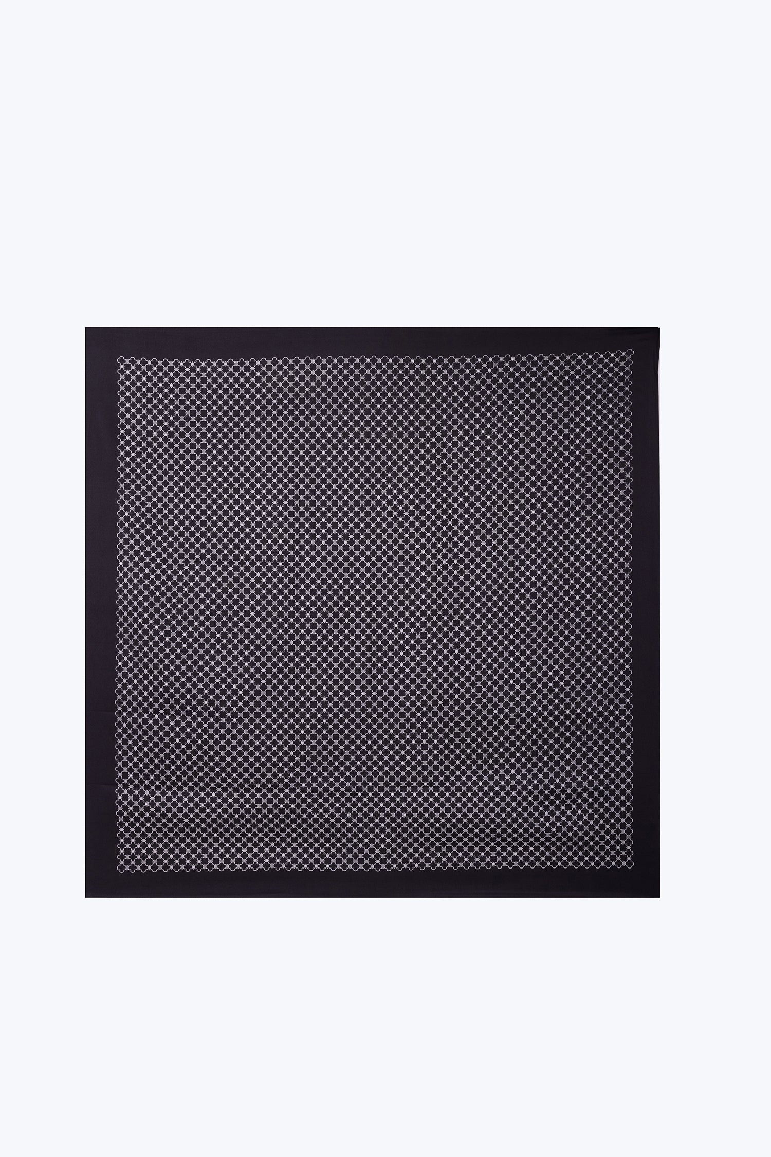 Monogram Pattern Square Scarf - Black