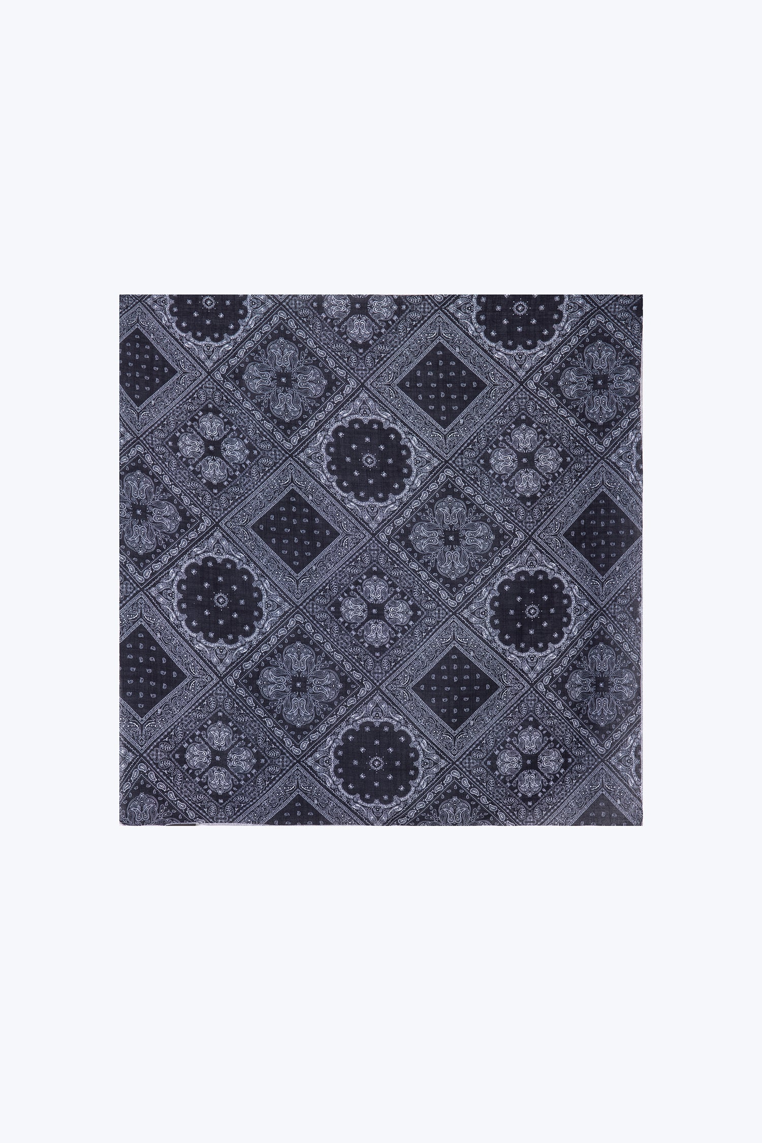 Paisley Square Scarf - Navy