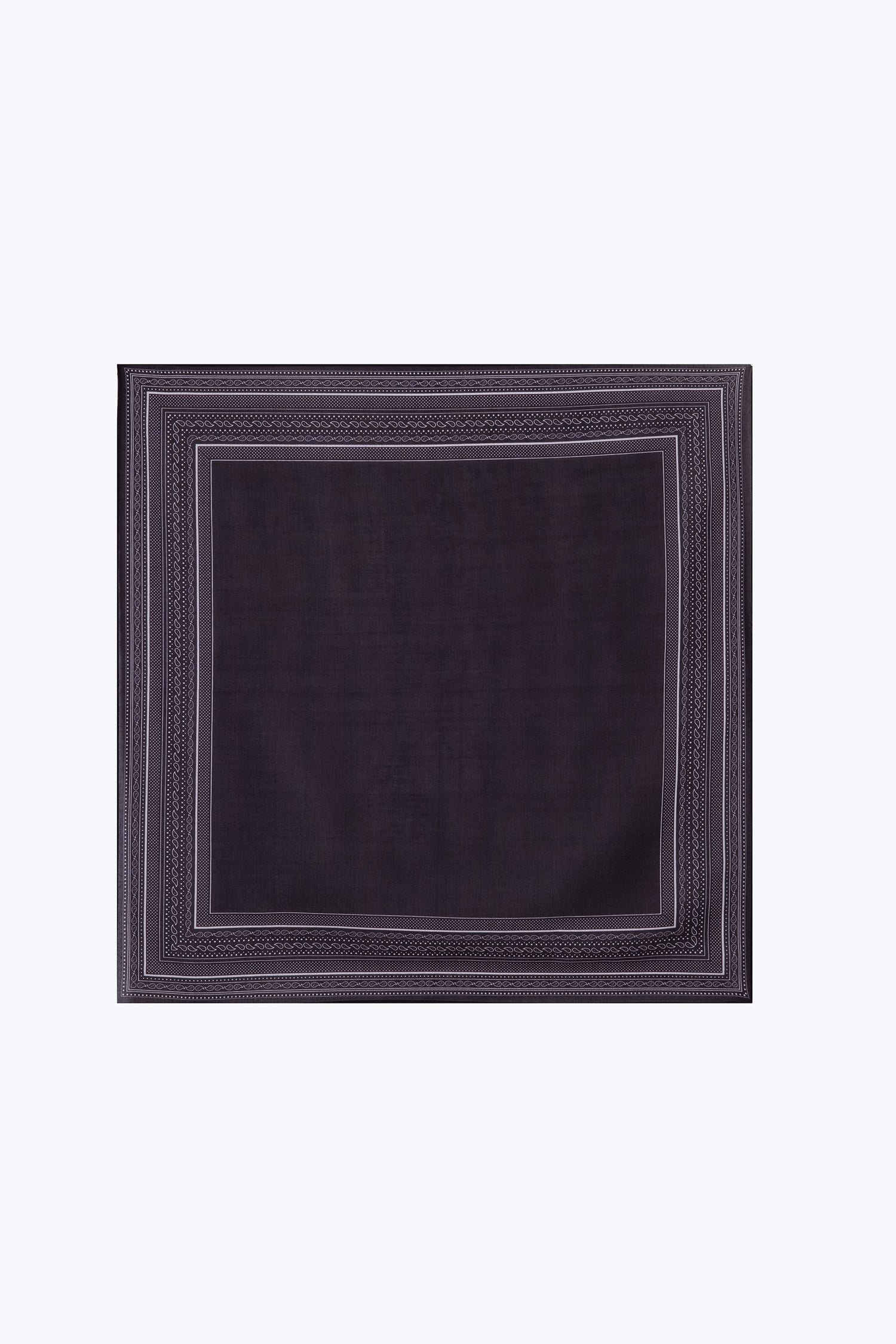 Paisley Square Scarf - Black