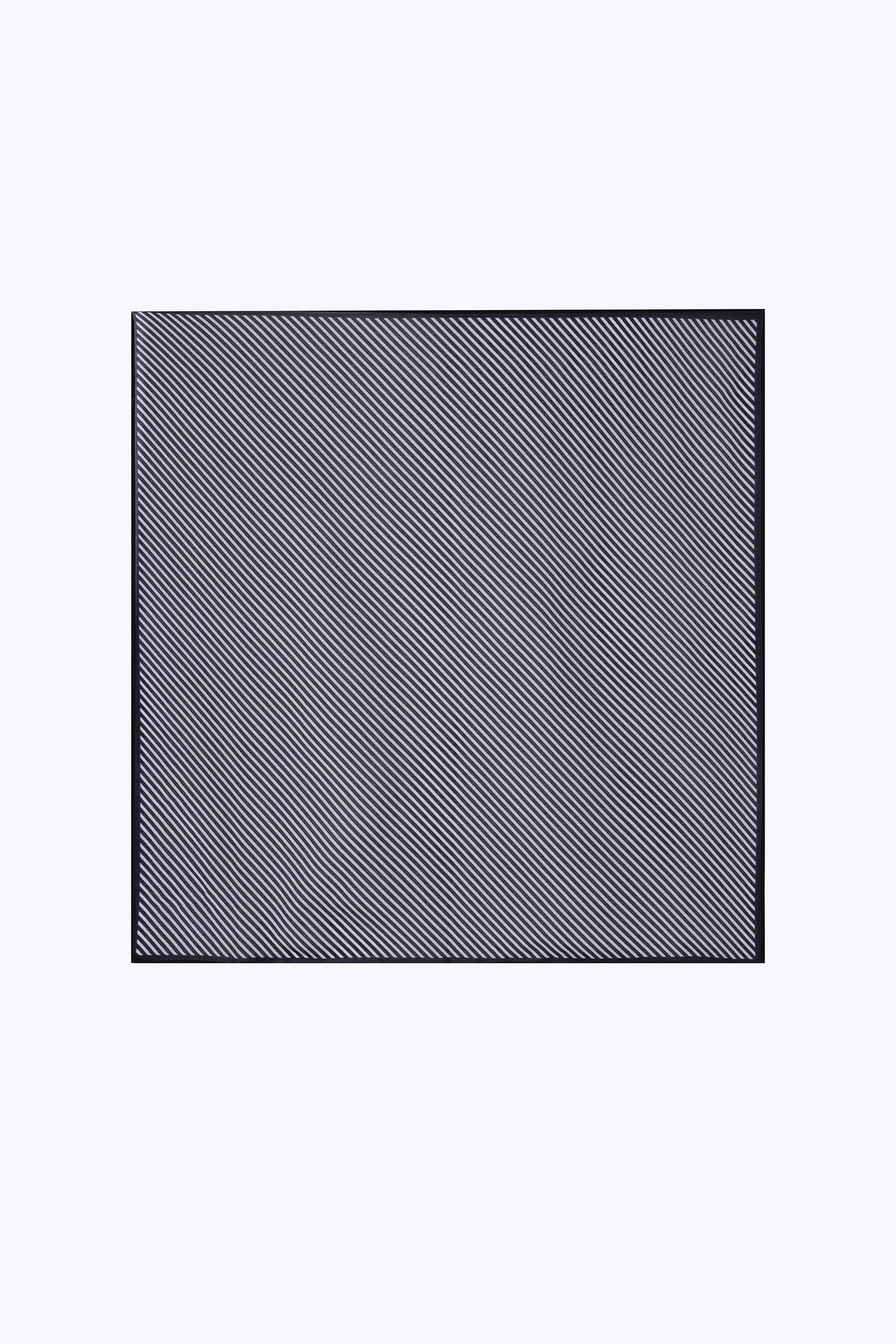 Striped Square Scarf - Black