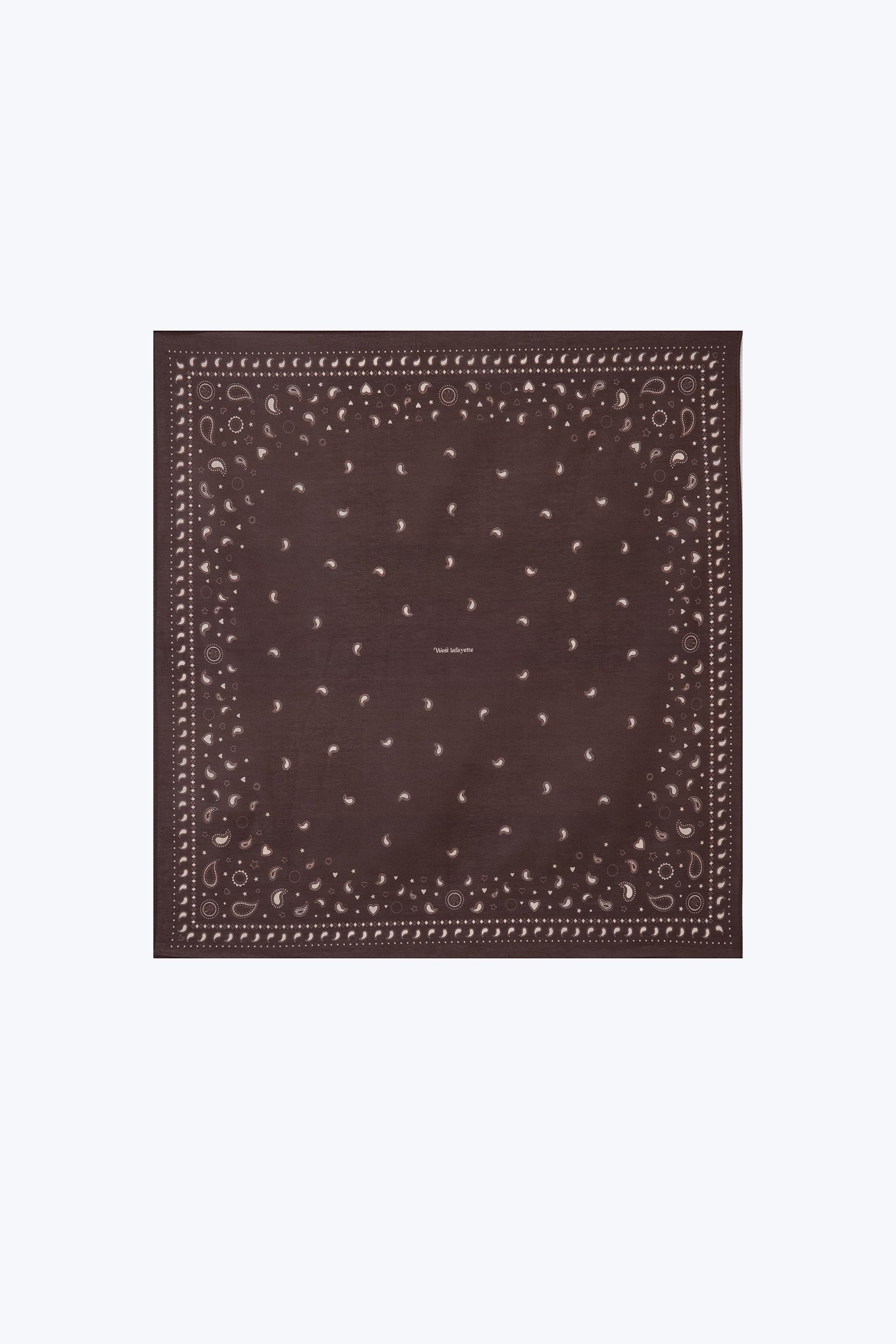 Paisley Square Scarf - Coffee