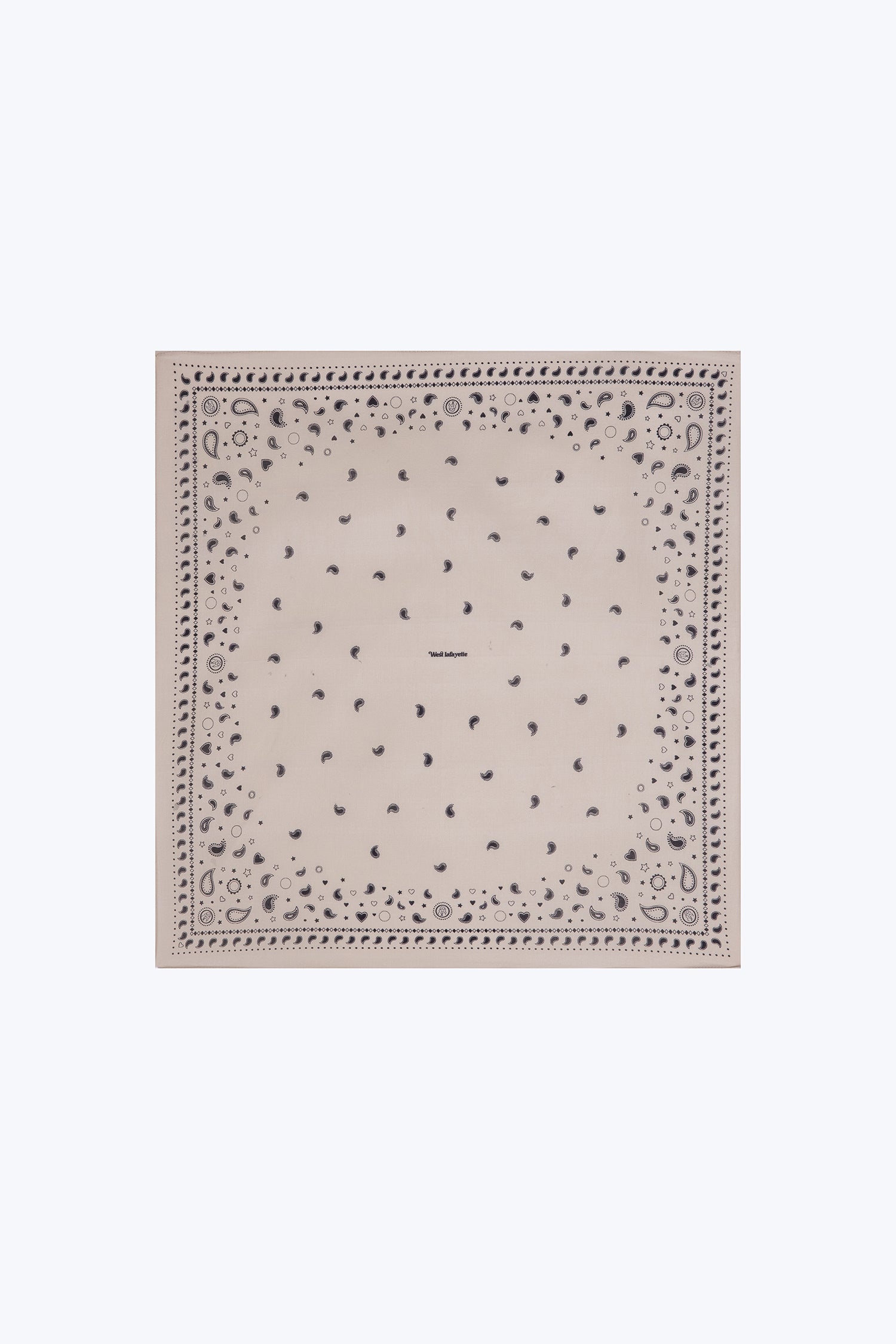 Paisley Square Scarf - Cream