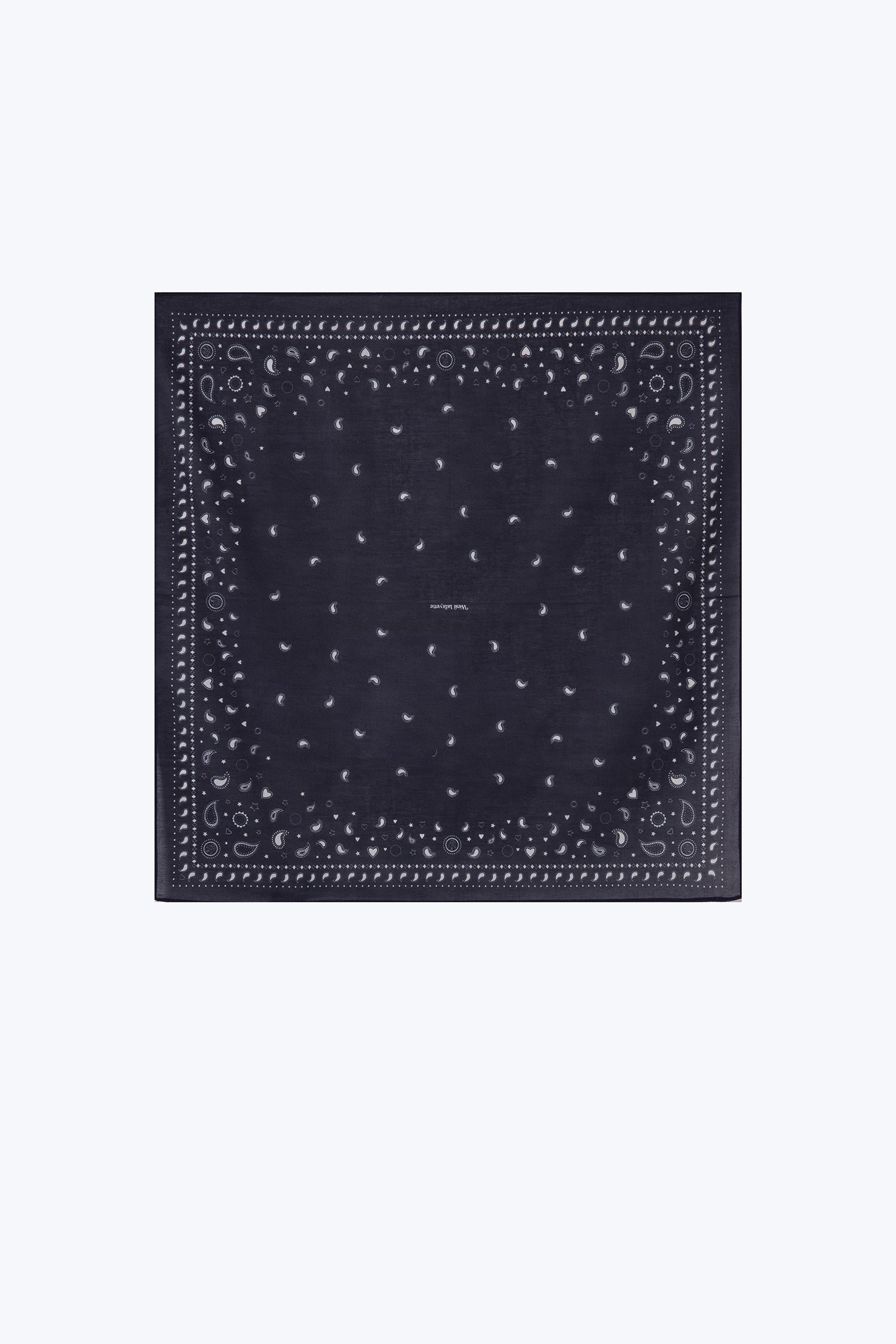 Paisley Square Scarf - Navy