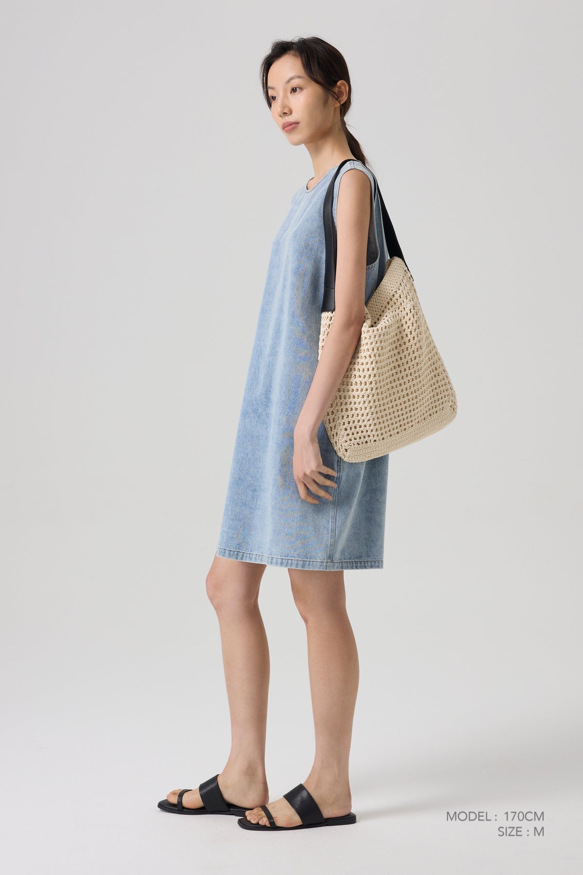 Crochet Tote Bag - Beige