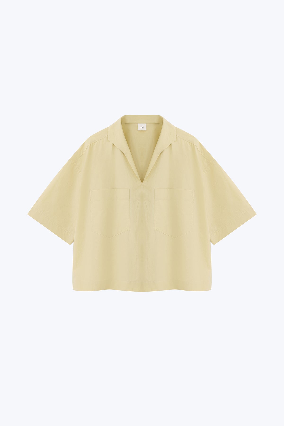 Patch Pocket Blouse - Pale Yellow