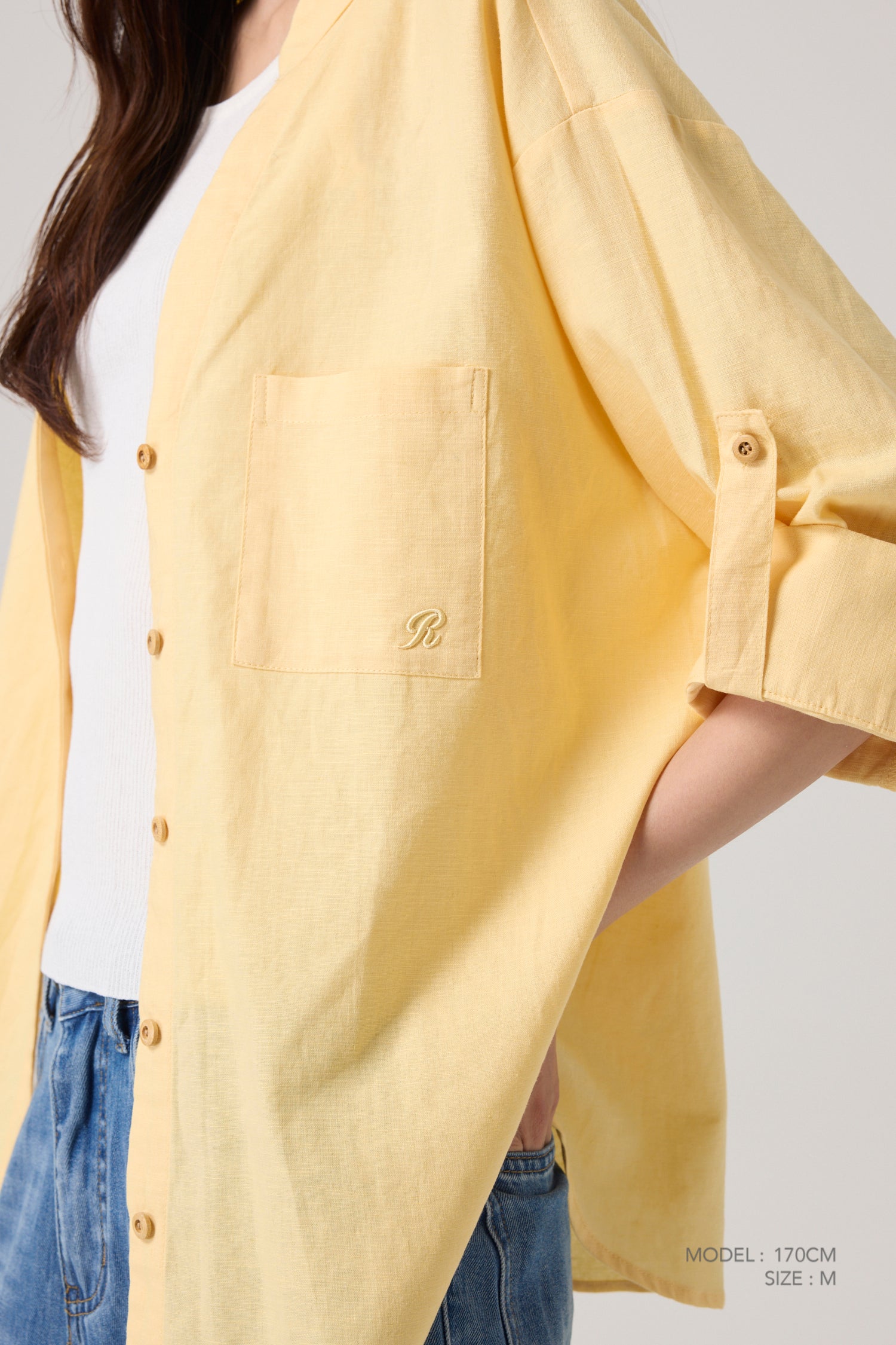 Front Button Blouse- Canary