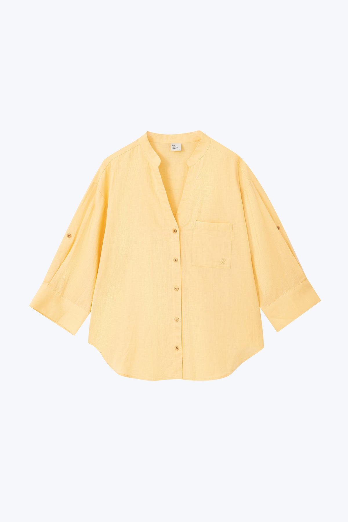 Front Button Blouse - Canary