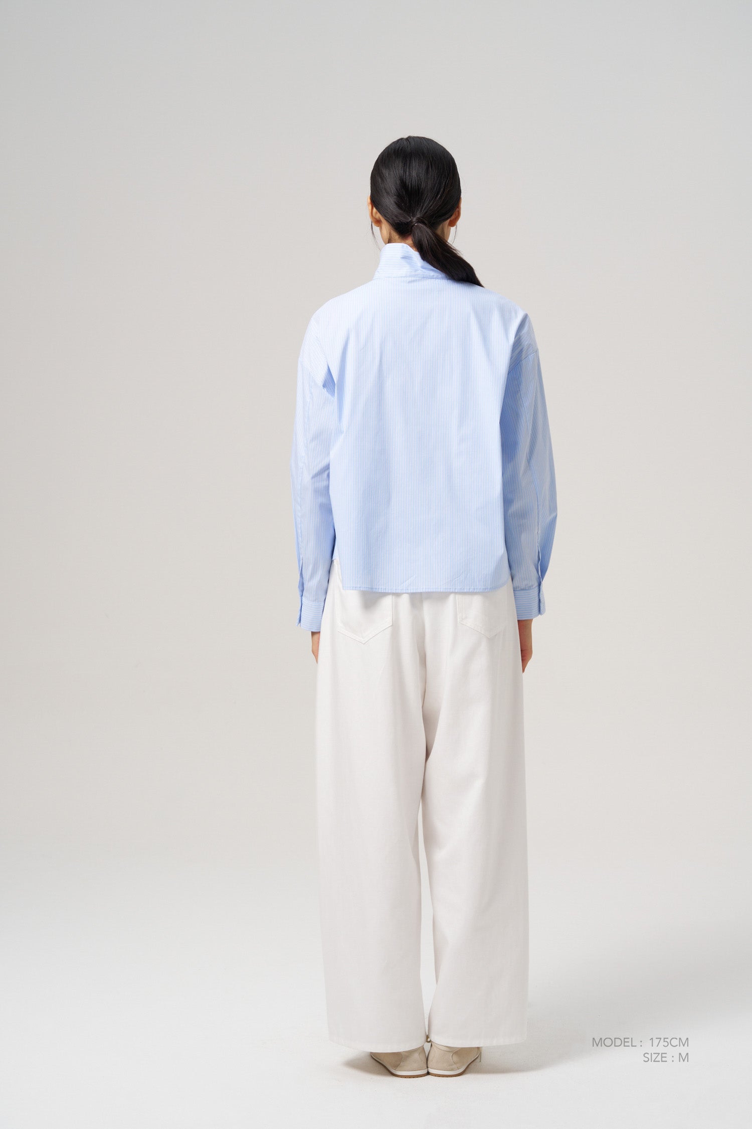 Patch Pocket Blouse - Blue Stripes
