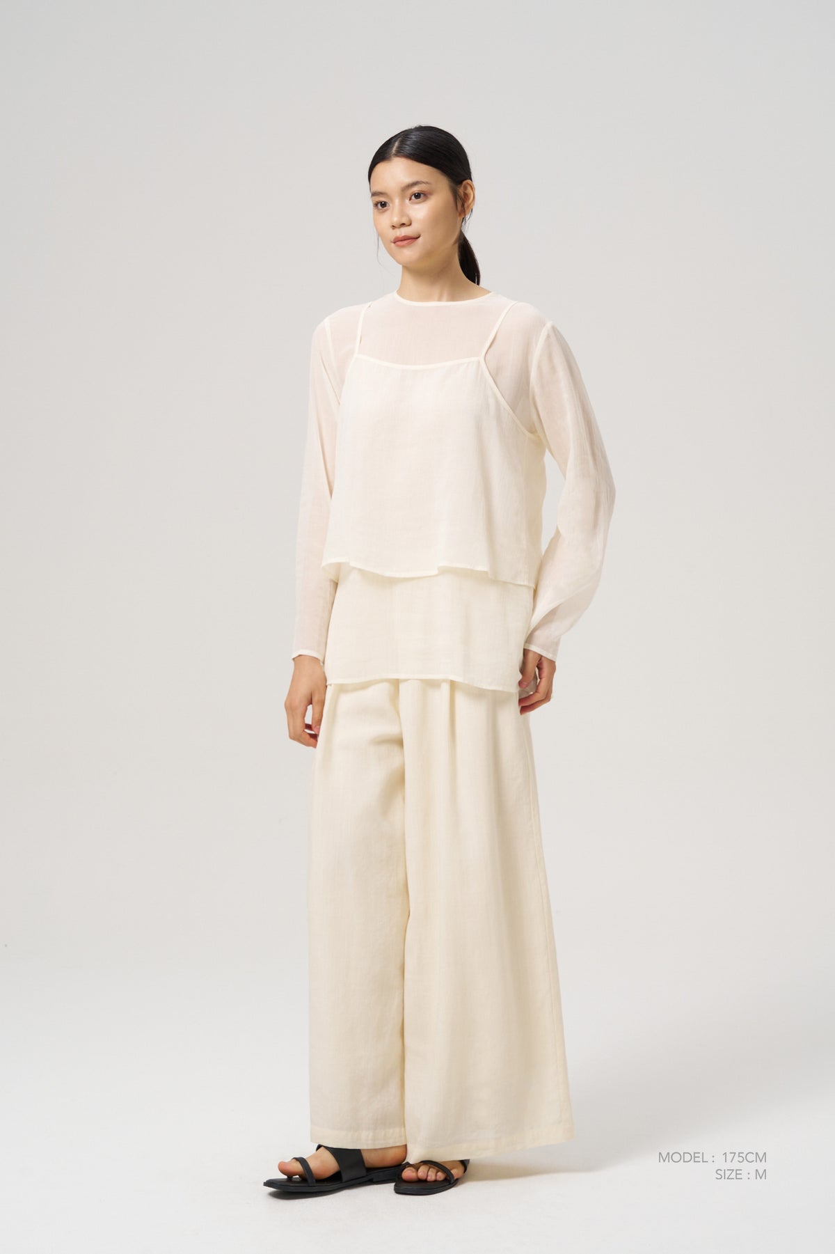 Double Layer Blouse - Cream