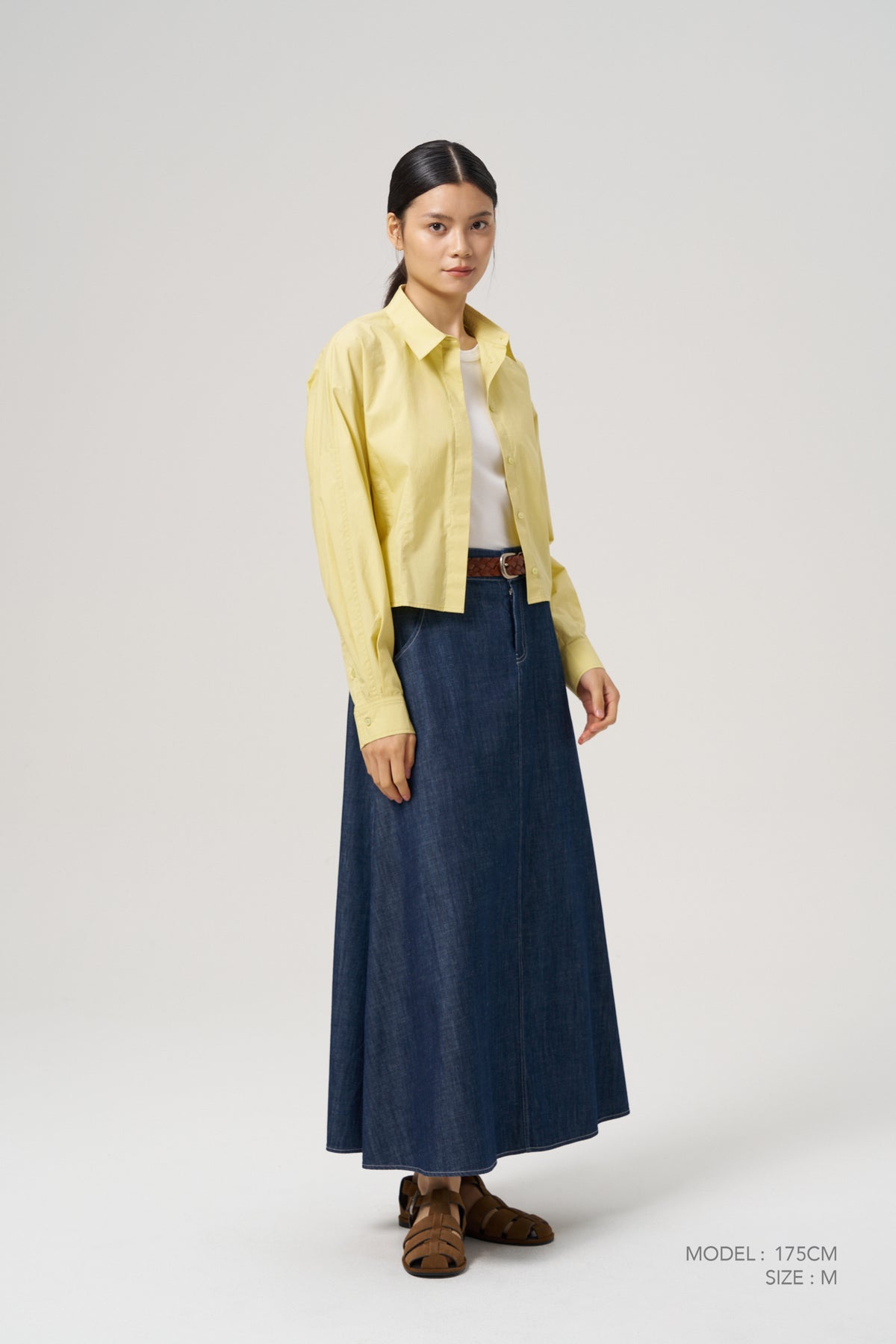 Dart Long Sleeve Blouse - Lemon
