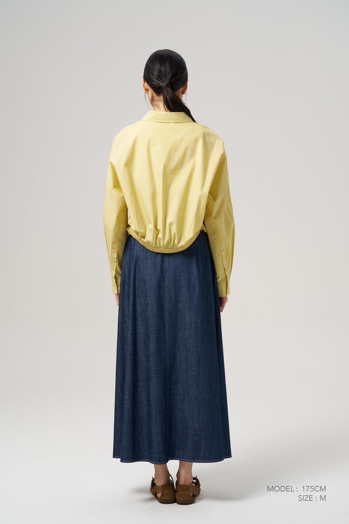 Dart Long Sleeve Blouse - Lemon