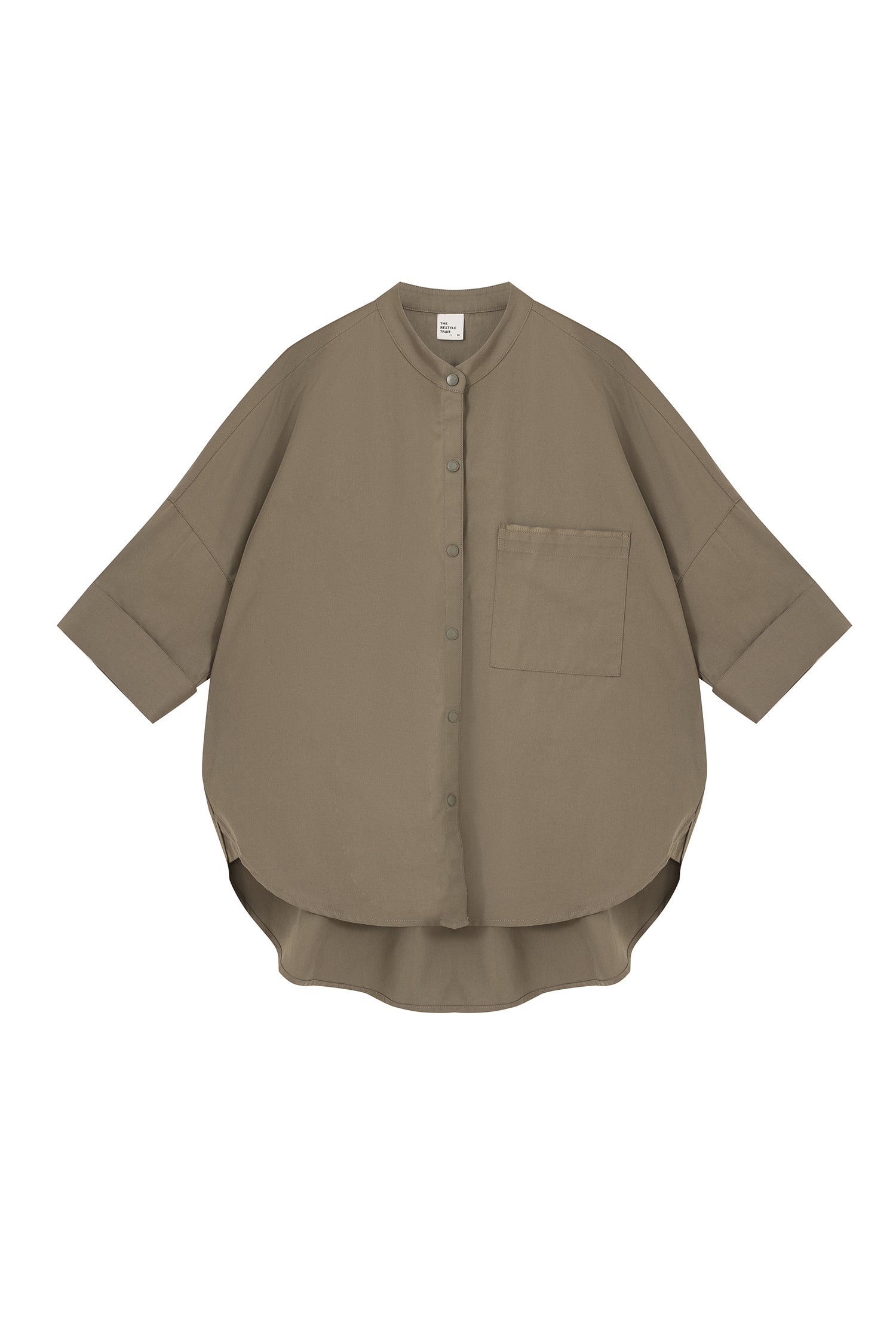 Wide Cut Blouse - Khaki Green
