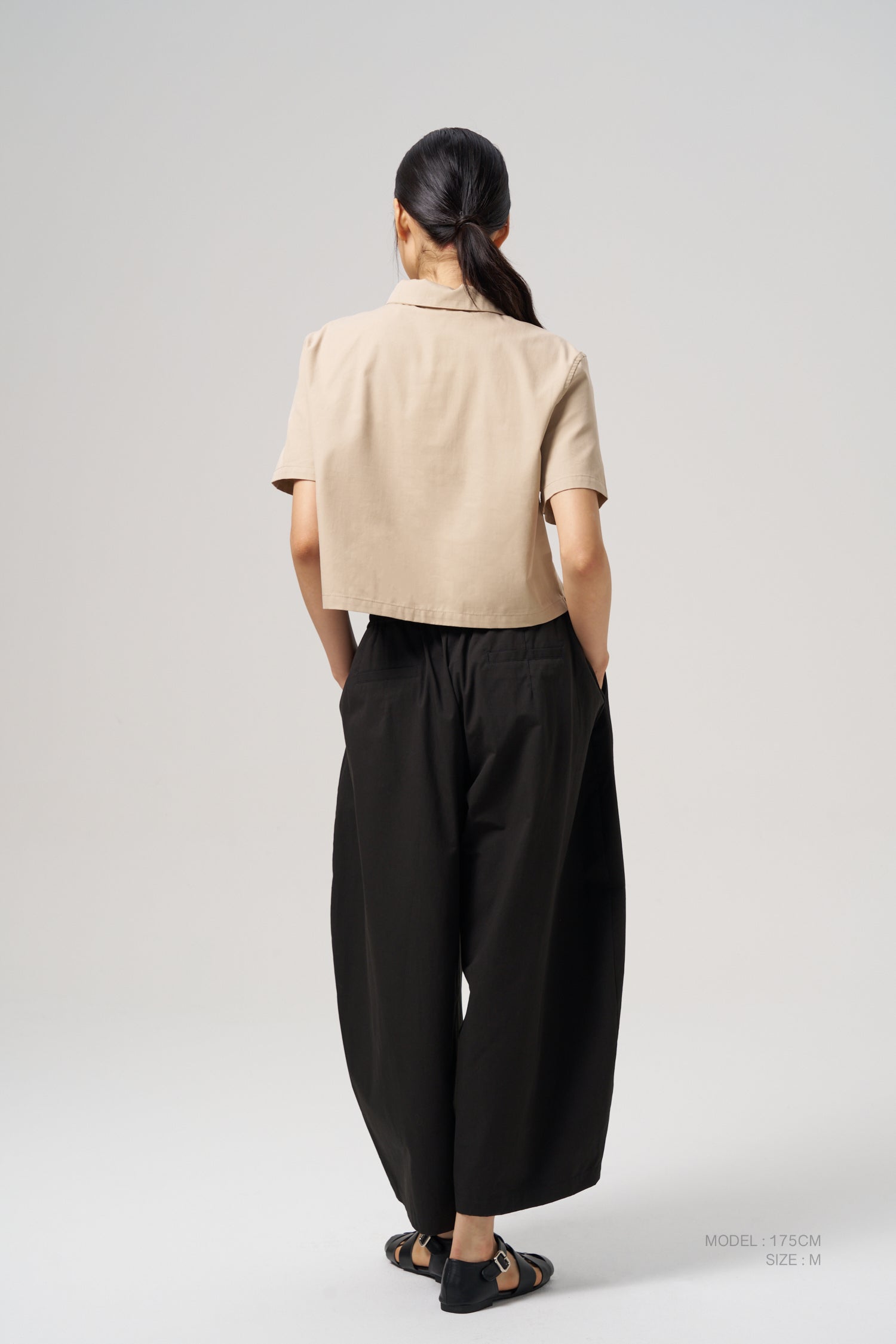Snap Button Blouse - Khaki