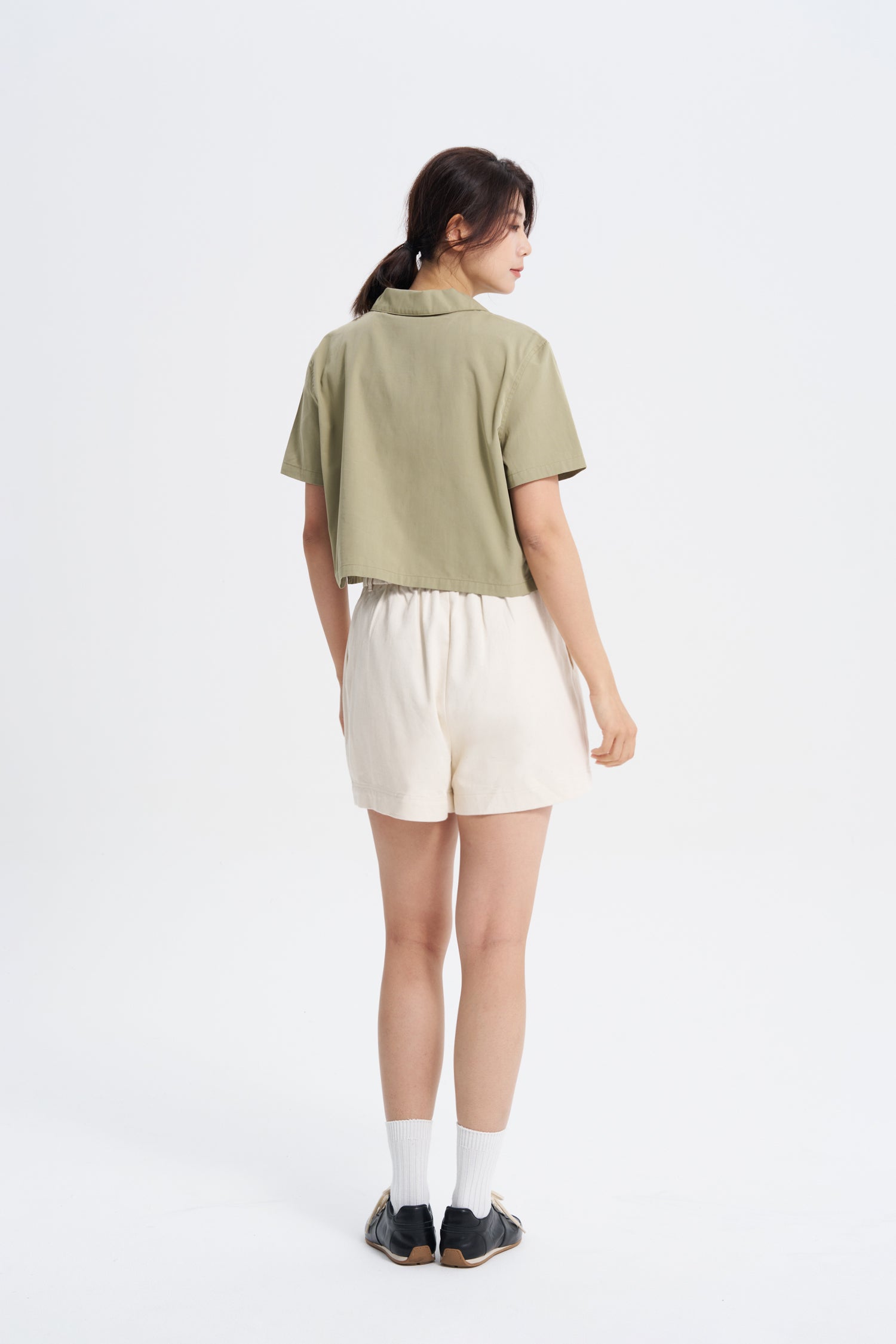 Snap Button Blouse - Sage