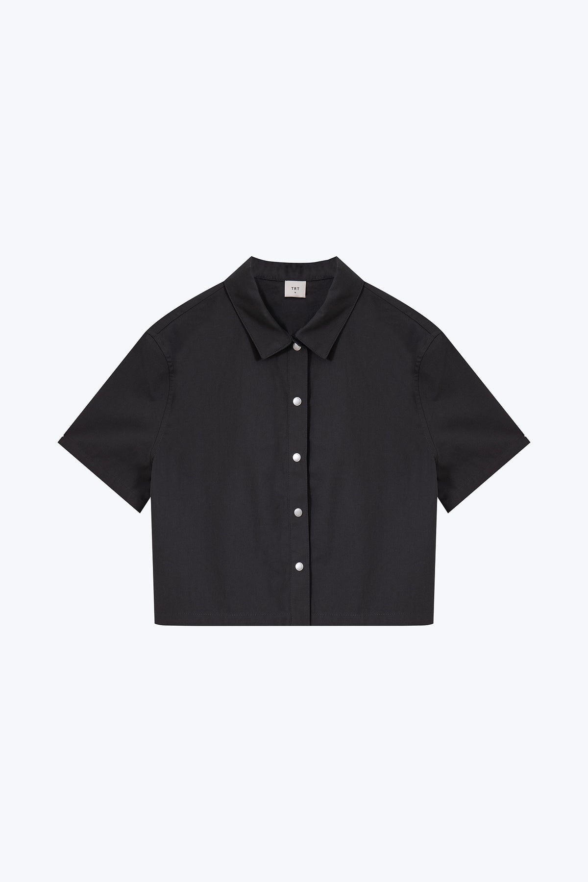 Snap Button Blouse - Charcoal