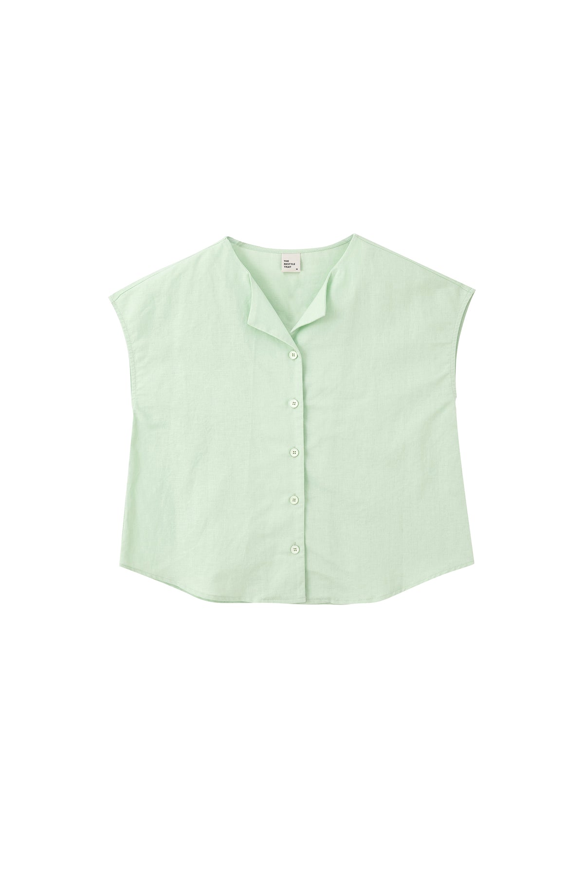 Sleeveless Button Blouse - Mint