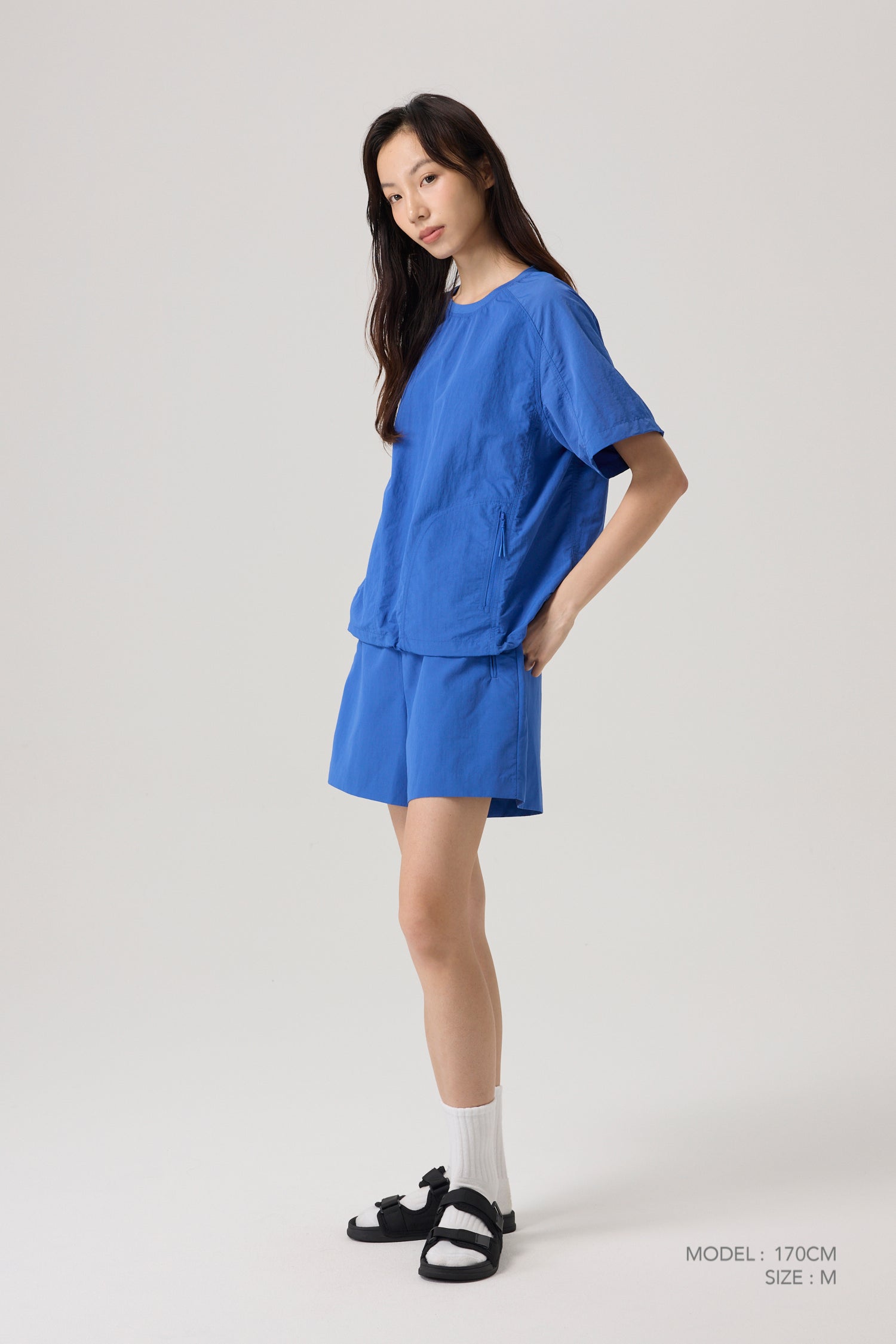 Zipped Pocket Top - Cobalt