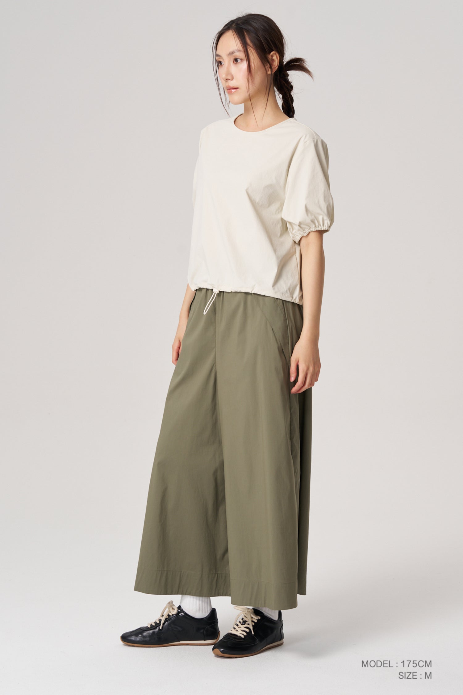 Drawcord Bubble Top - Sand