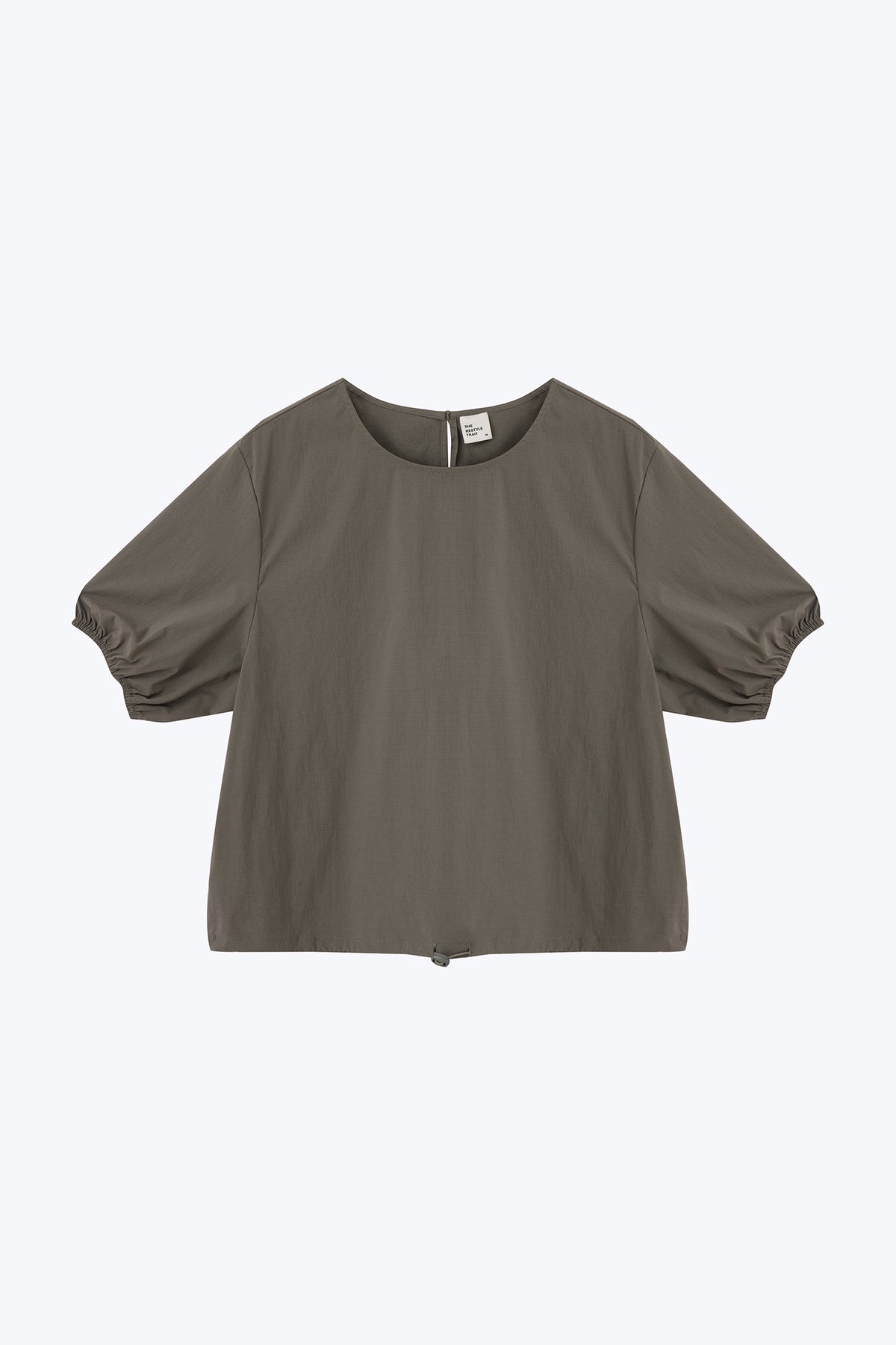 Drawcord Bubble Top - Army Green