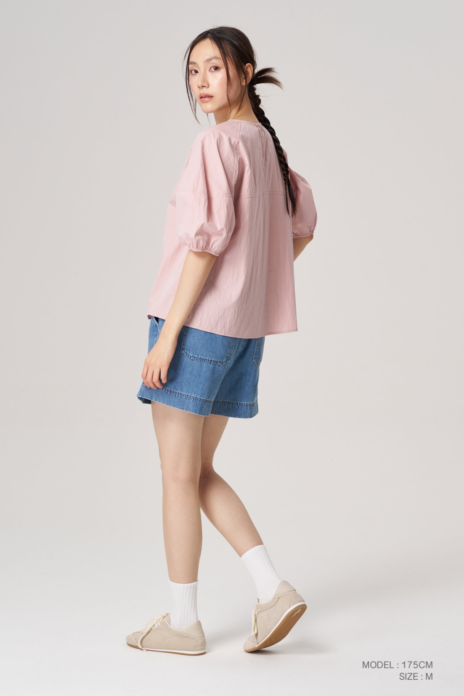 Front Seam Blouse - Blush
