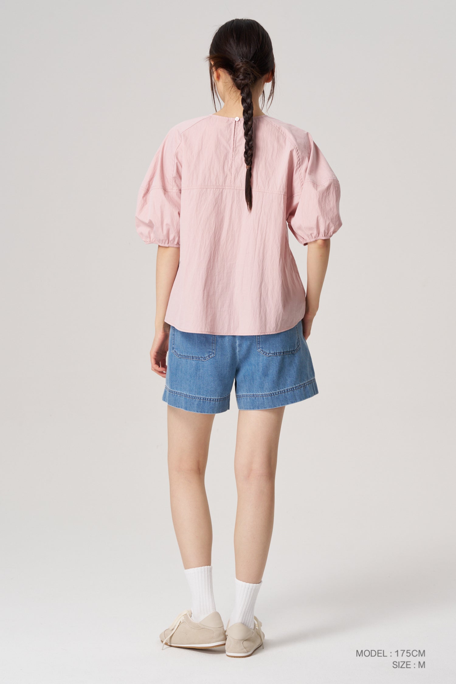 Front Seam Blouse - Blush