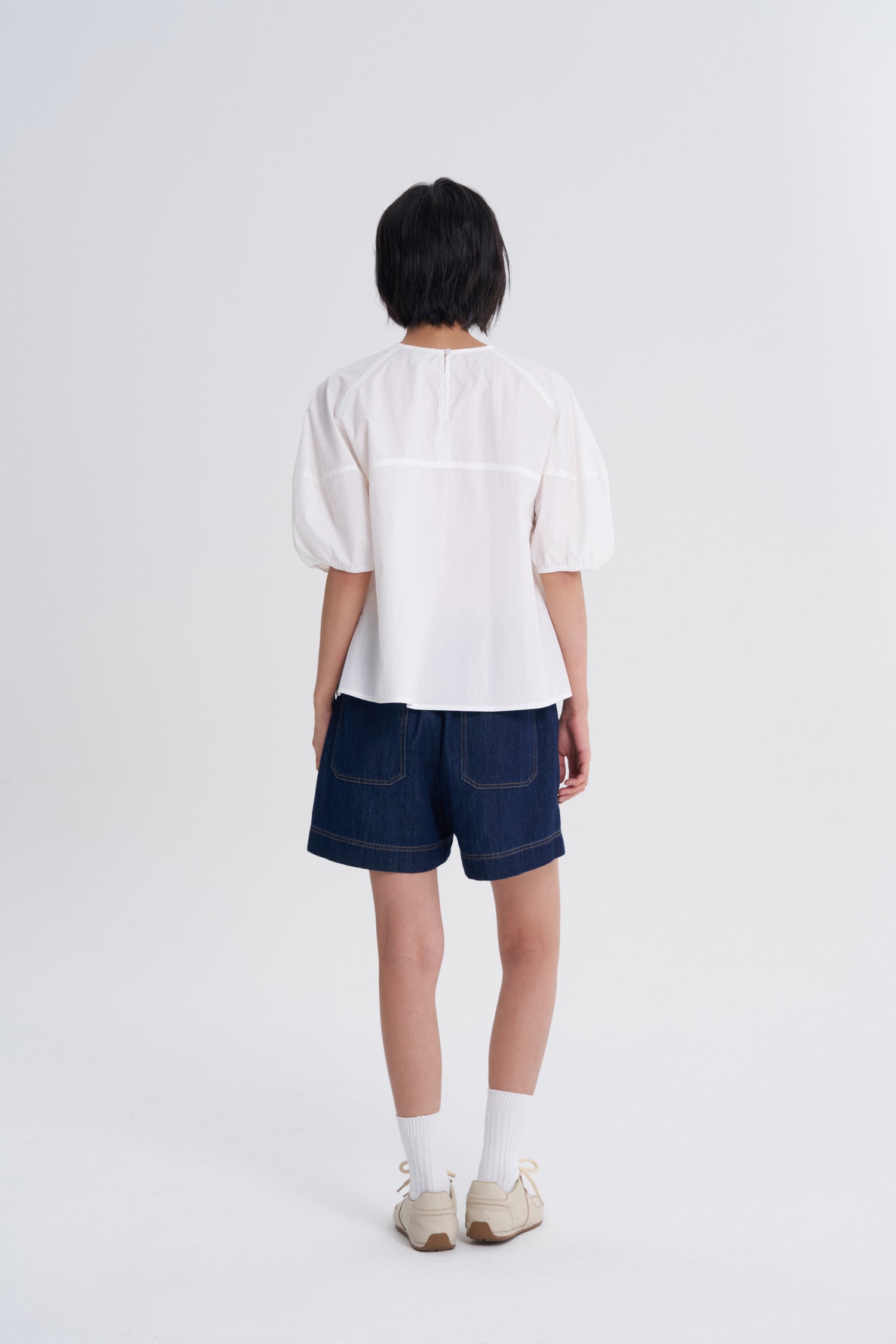 Front Seam Blouse - Cream