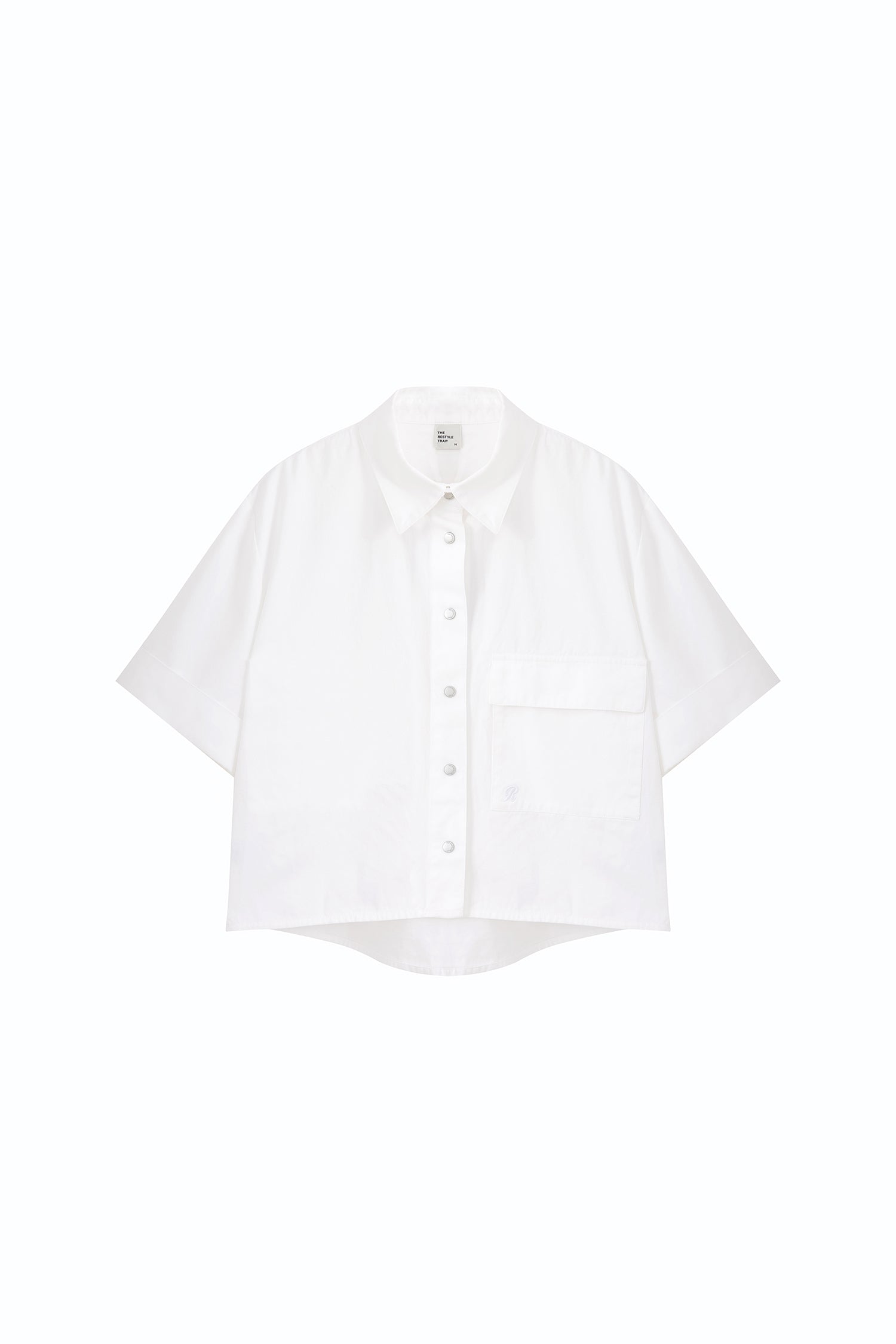 Snap Button Blouse - Cream