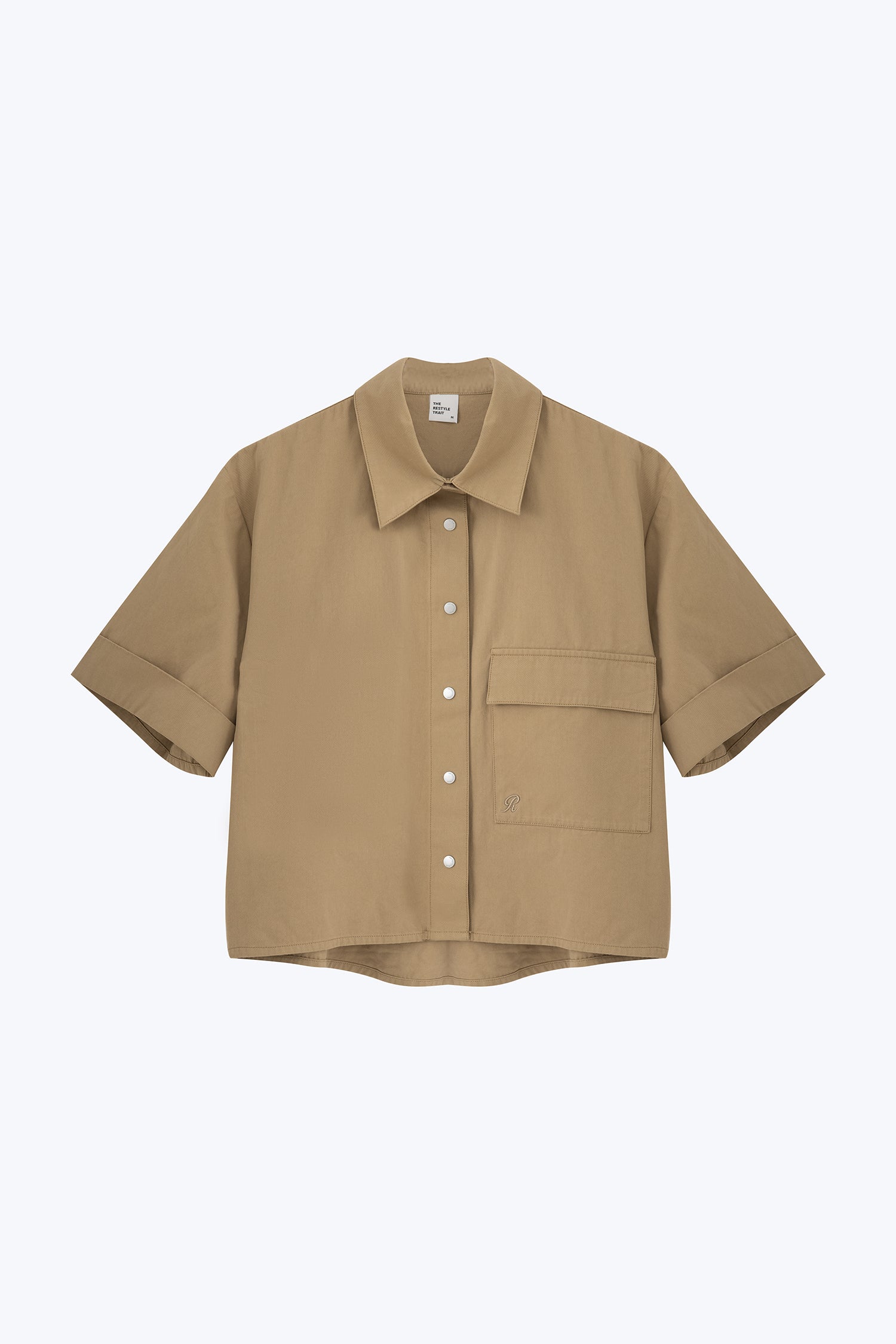 Snap Button Blouse - Khaki