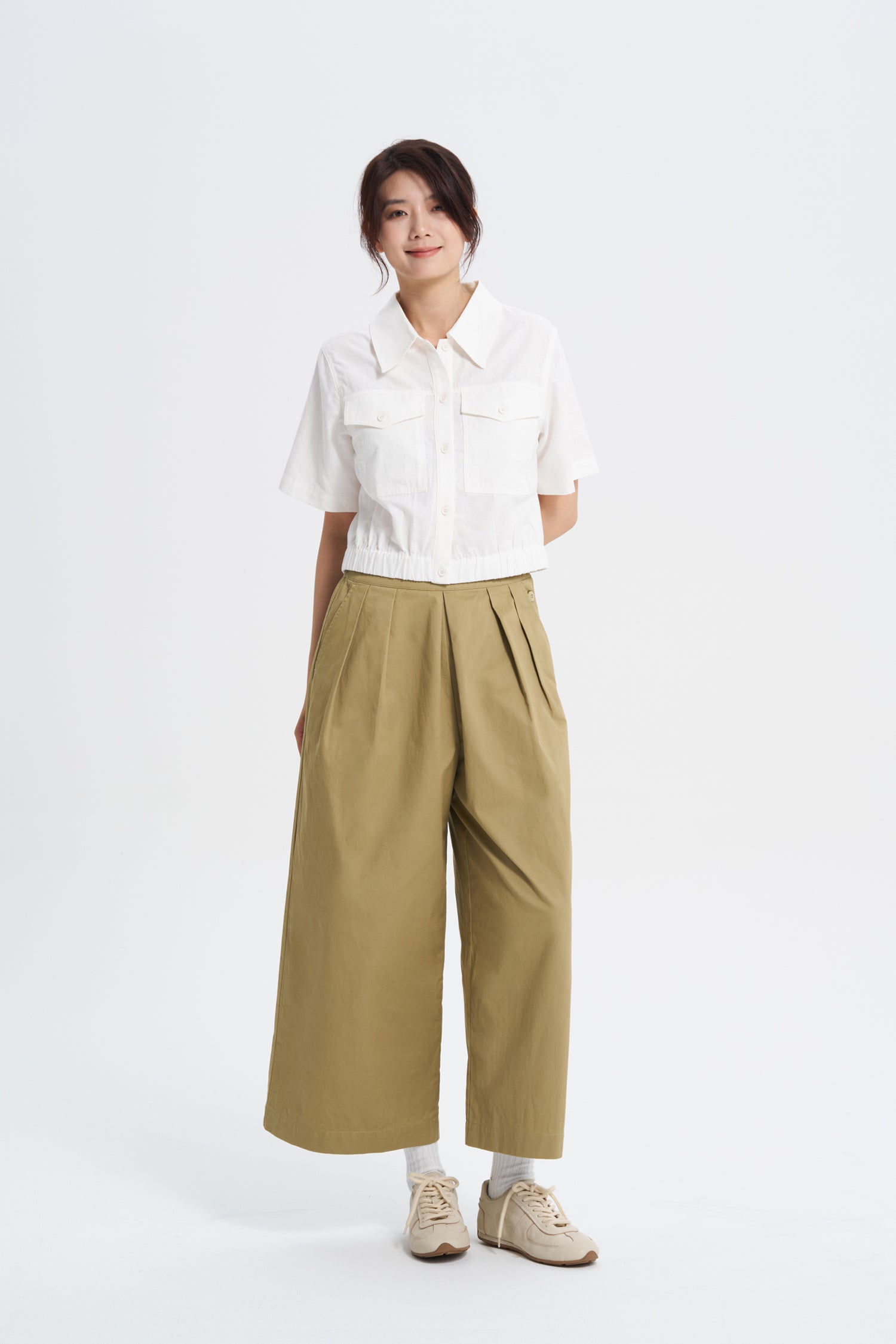 Patch Pocket Blouse - Cream