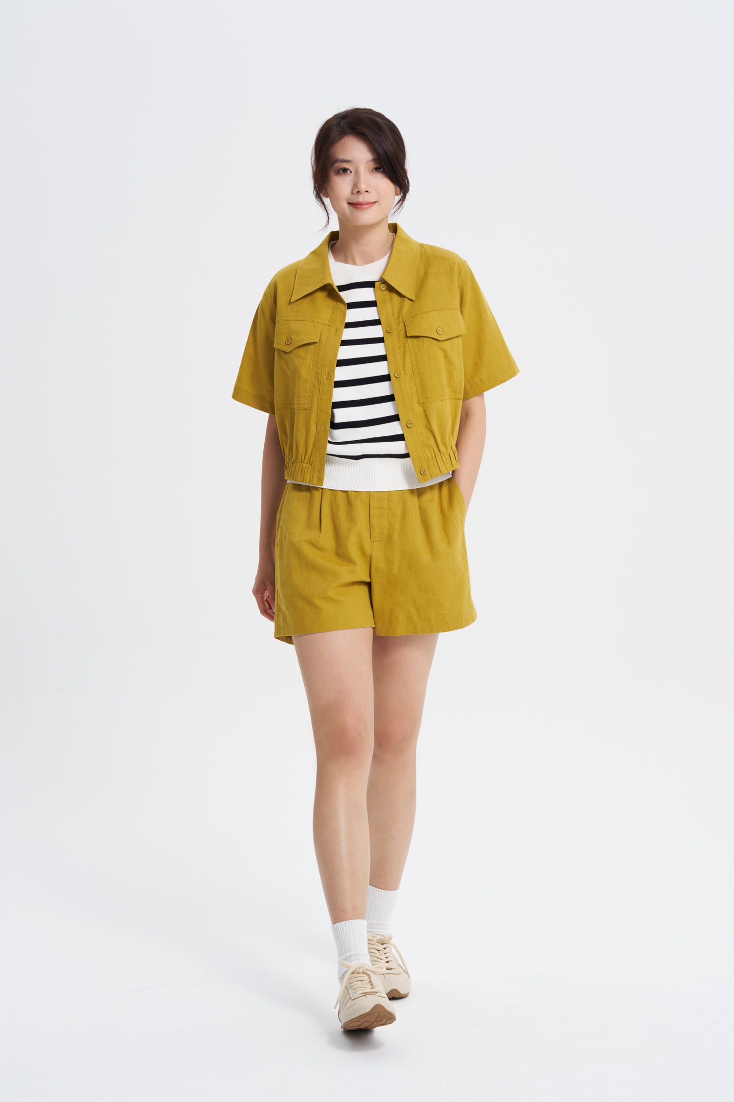 Patch Pocket Blouse - Mustard