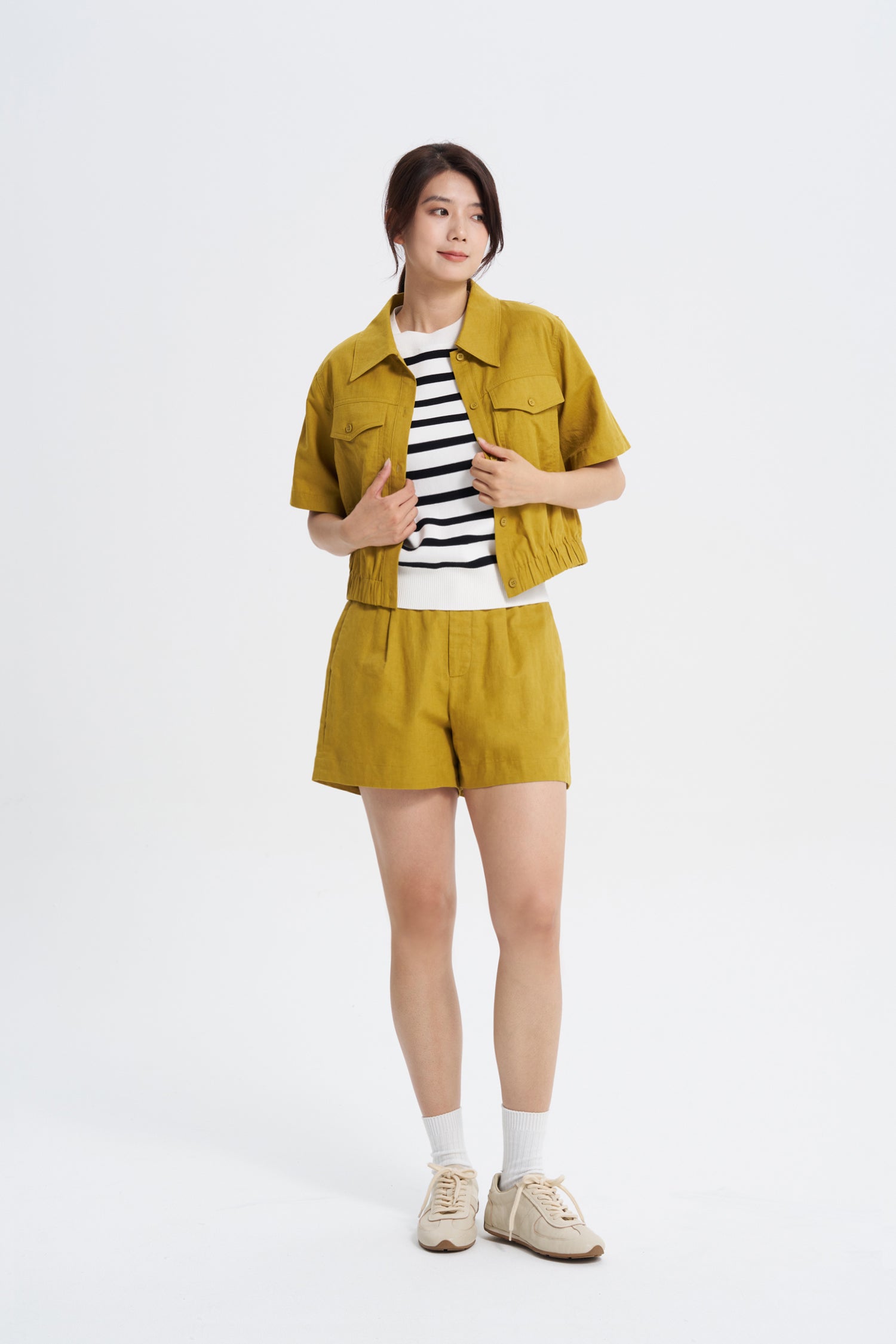 Patch Pocket Blouse - Mustard
