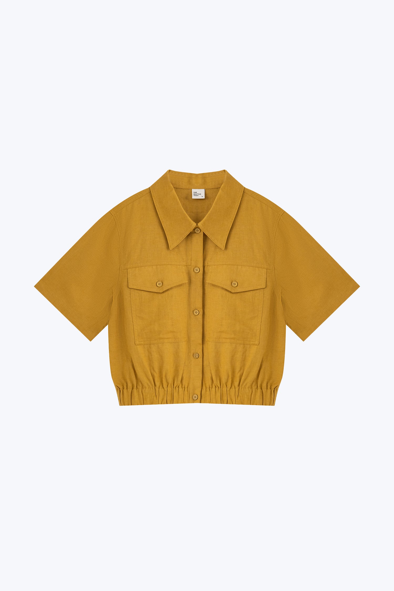 Patch Pocket Blouse - Mustard