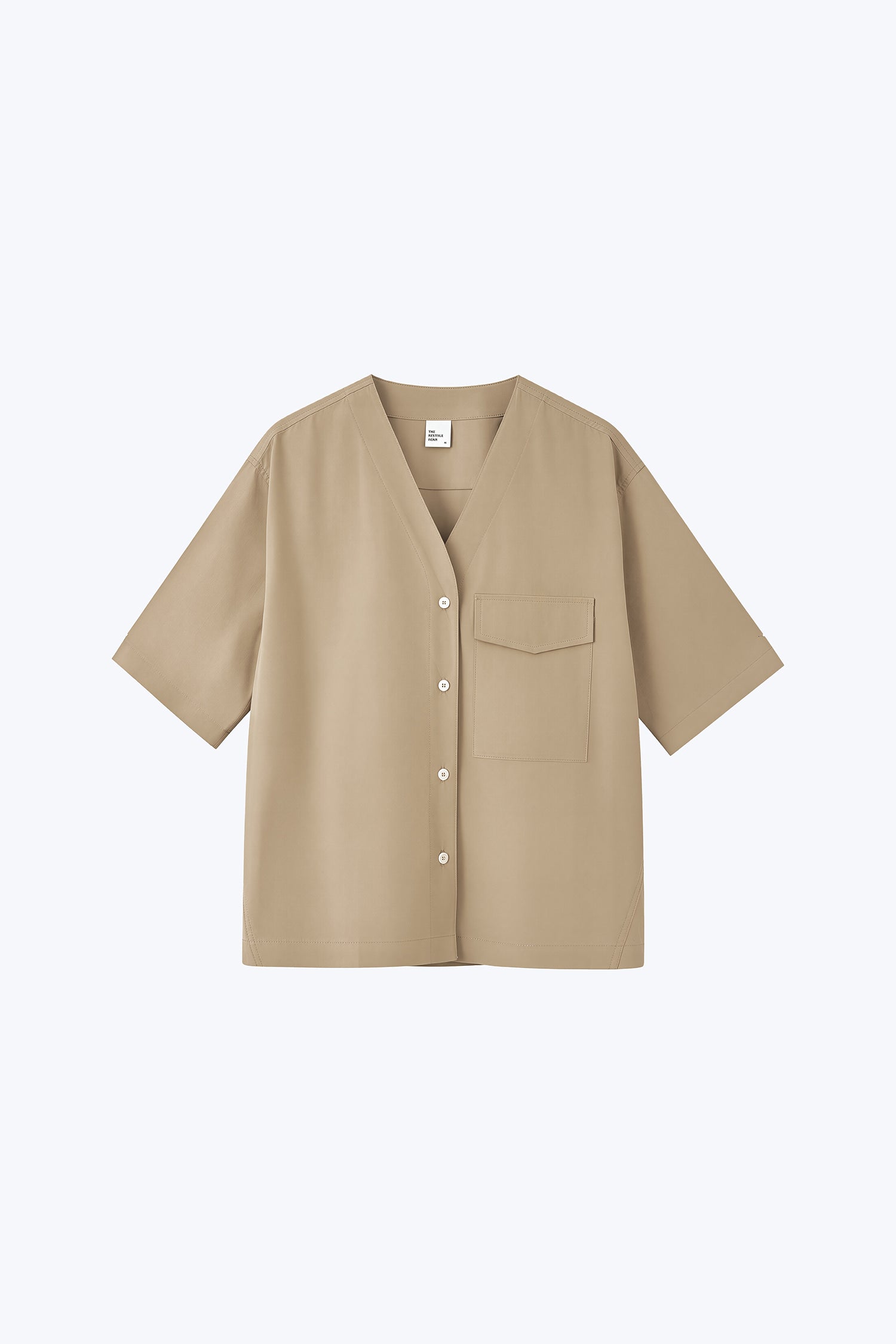 V-Neck Shirt - Khaki