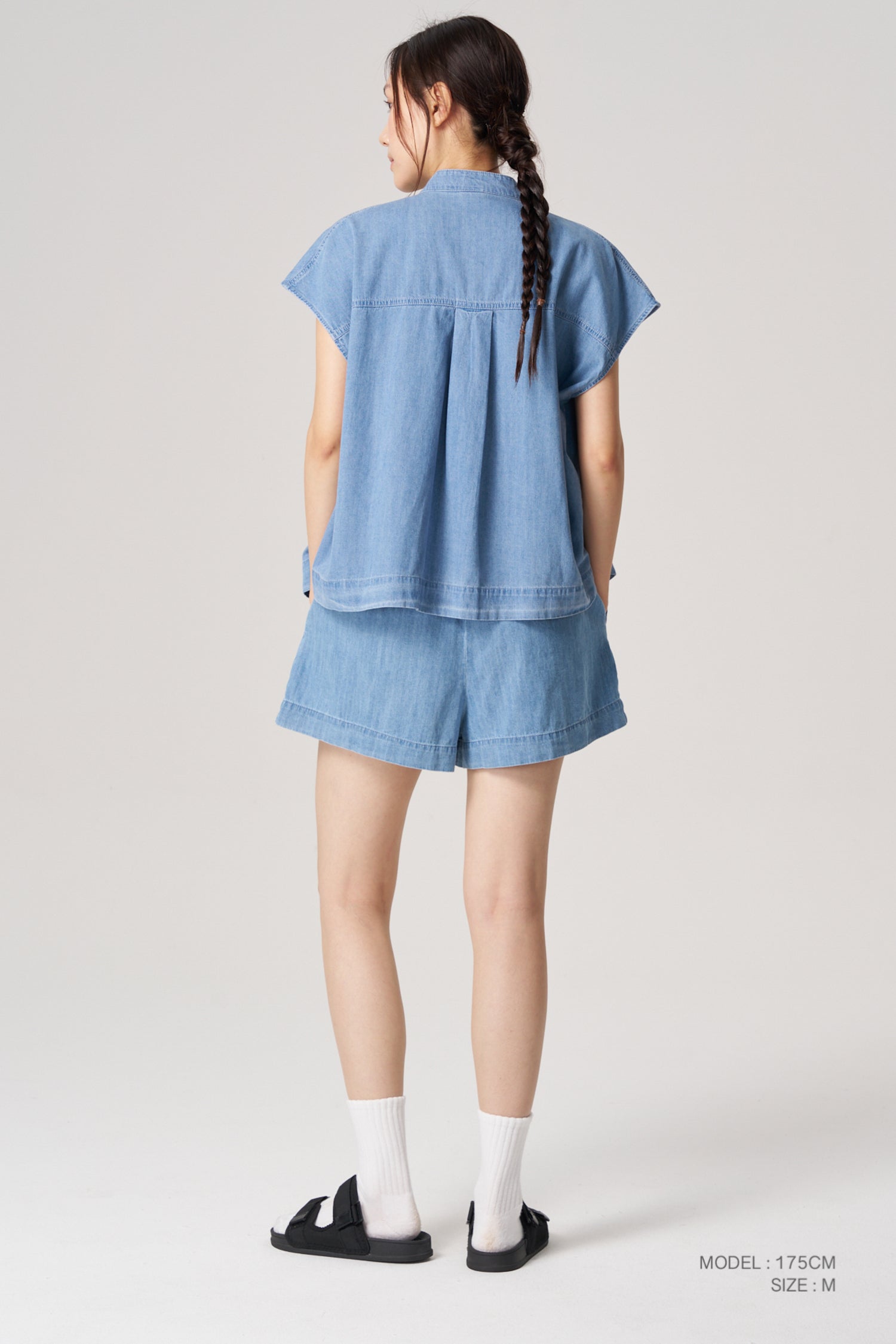 Denim Oversized Blouse - Denim