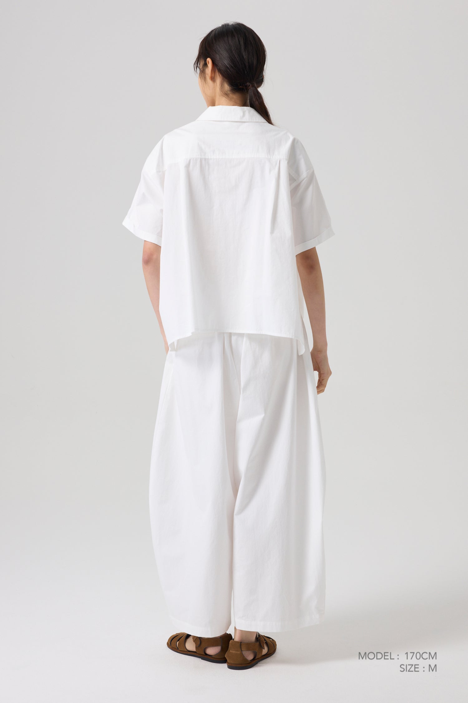 Asymmetric Hem Blouse - White
