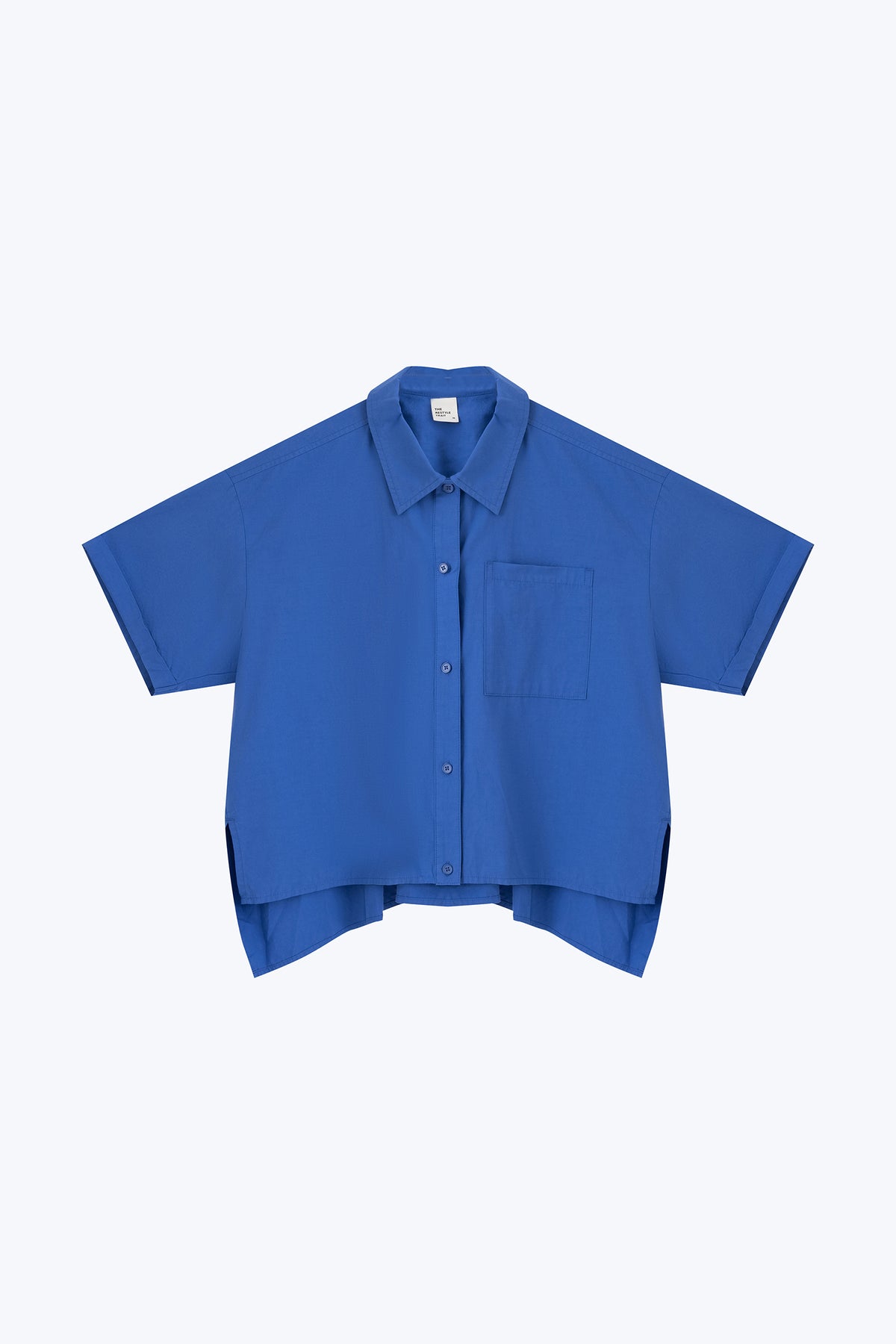 Asymmetric Hem Blouse - Cobalt