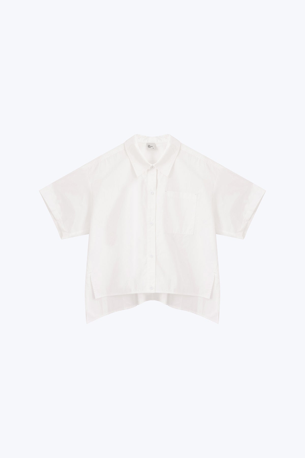 Asymmetric Hem Blouse - White
