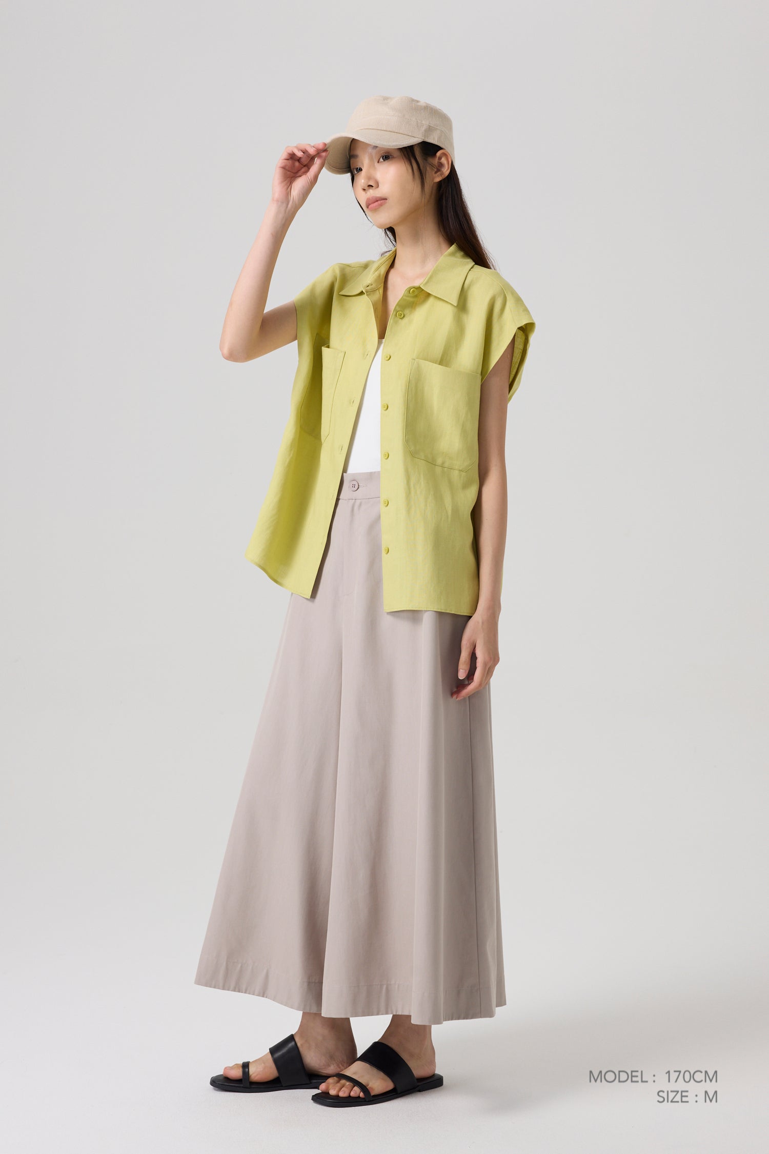 Patch Pocket Blouse - Lime
