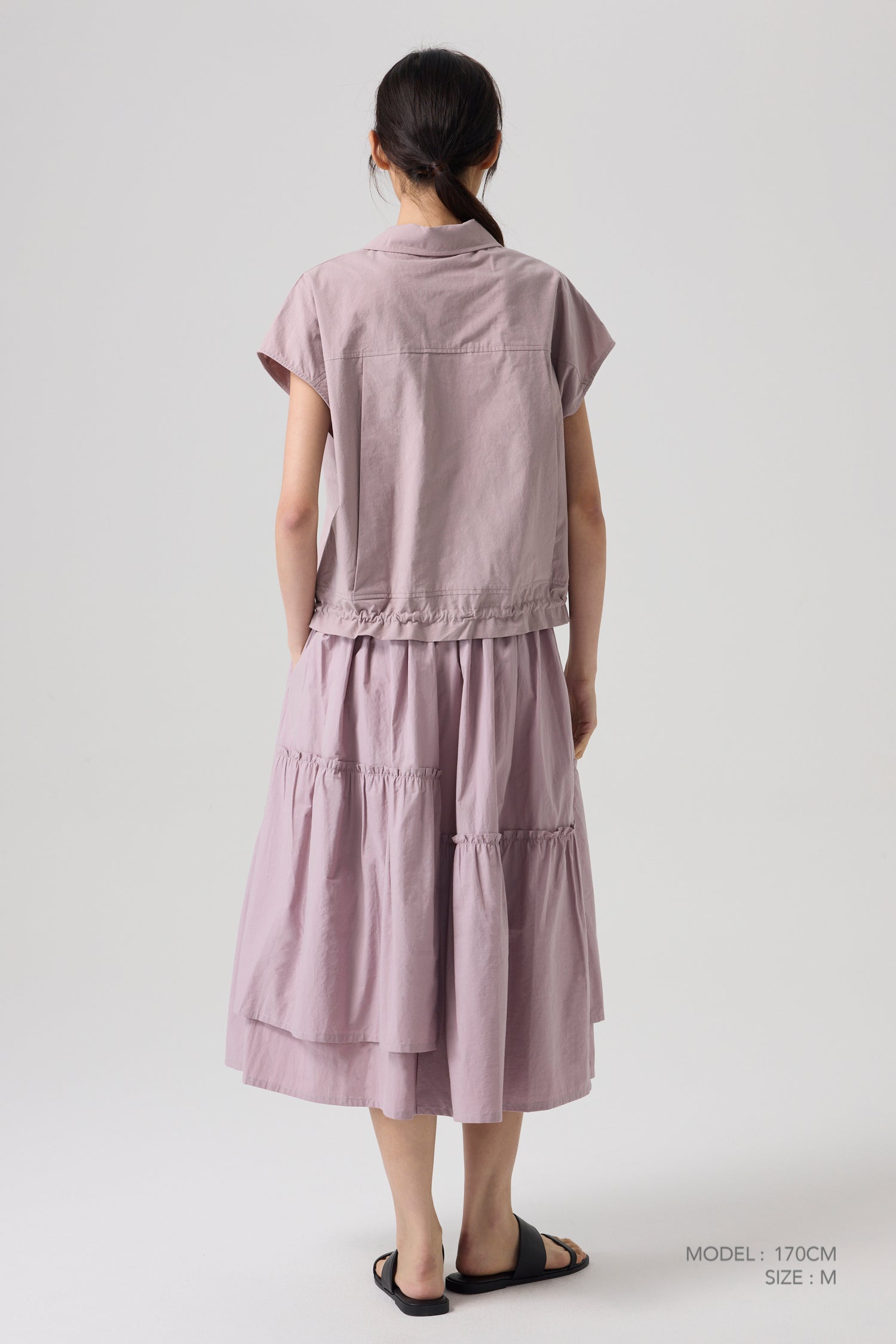 Drawcord Blouse - Dusk Pink
