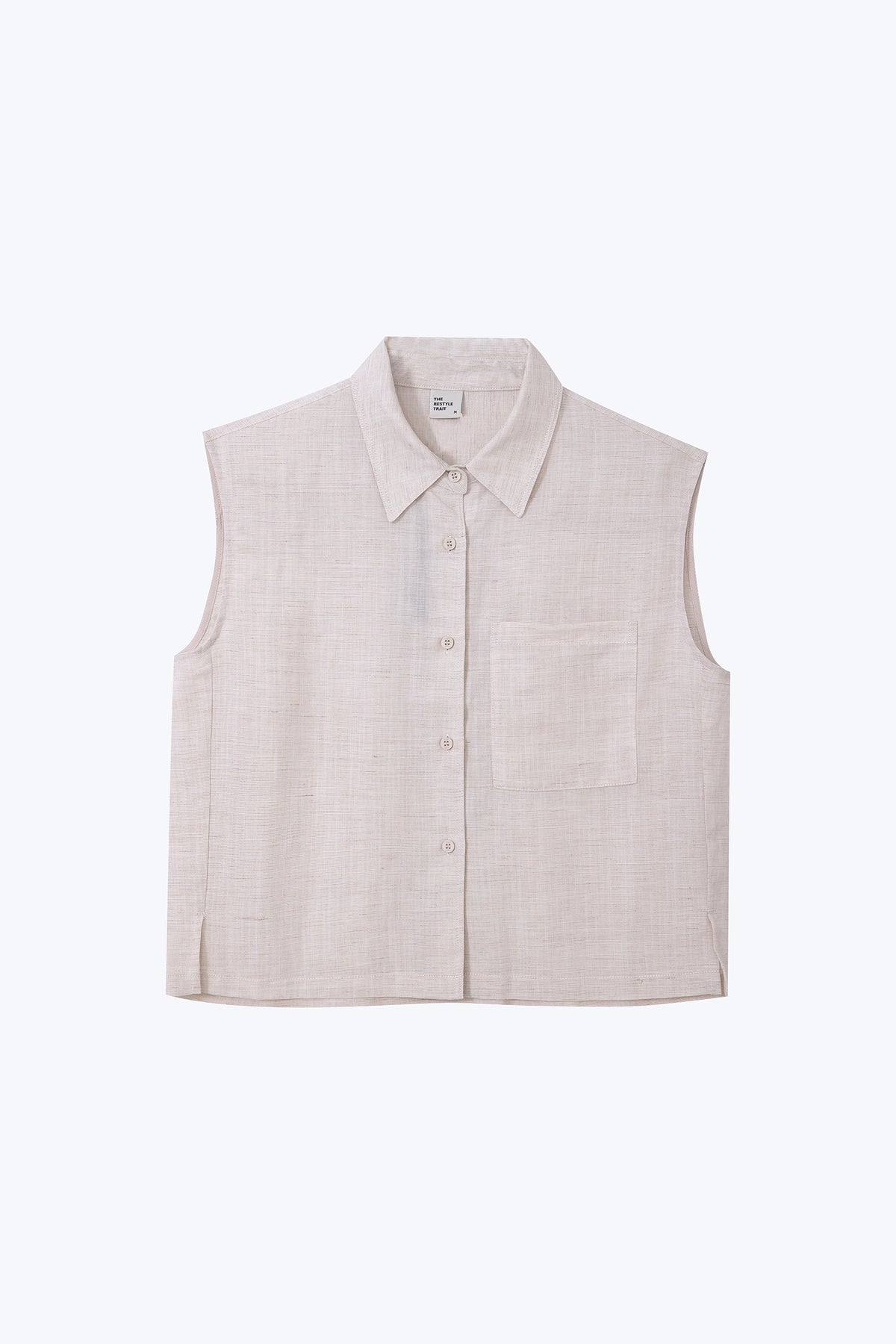 Boxy Sleeveless Blouse - Ecru
